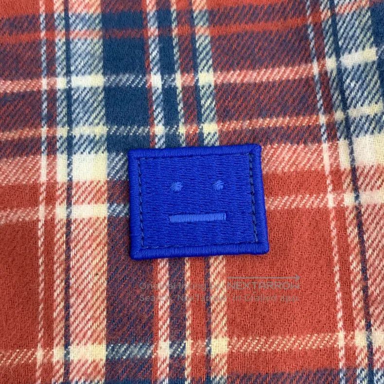 Acne Studios Acne Studios Red Plaid Smile Embroidered Cotton Lapel Sing Size US XXS / EU 40 - 5 Thumbnail