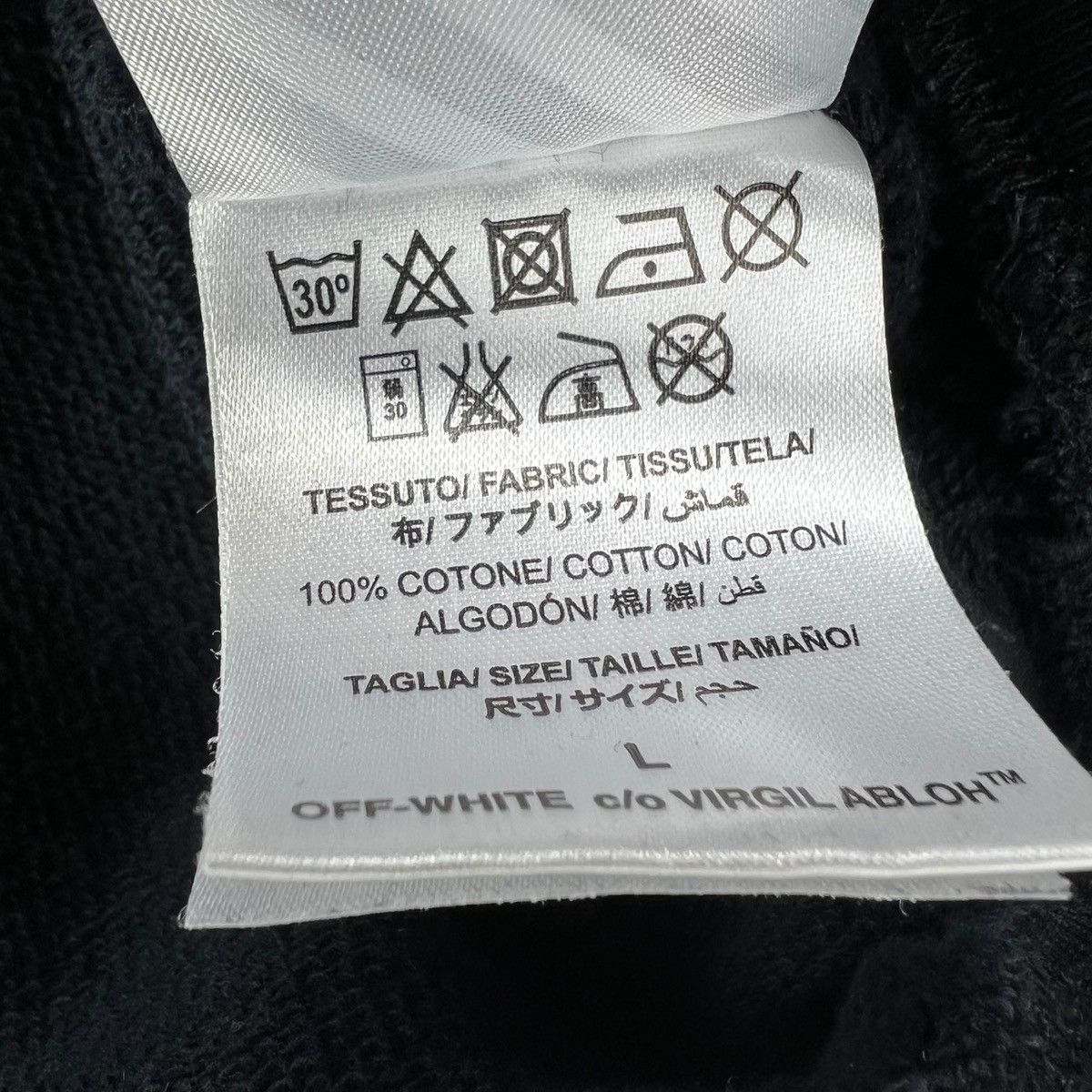 Off-White Off-White Brushed Diagonal Black Sweatshirt Size US L / EU 52-54 / 3 - 5 Thumbnail