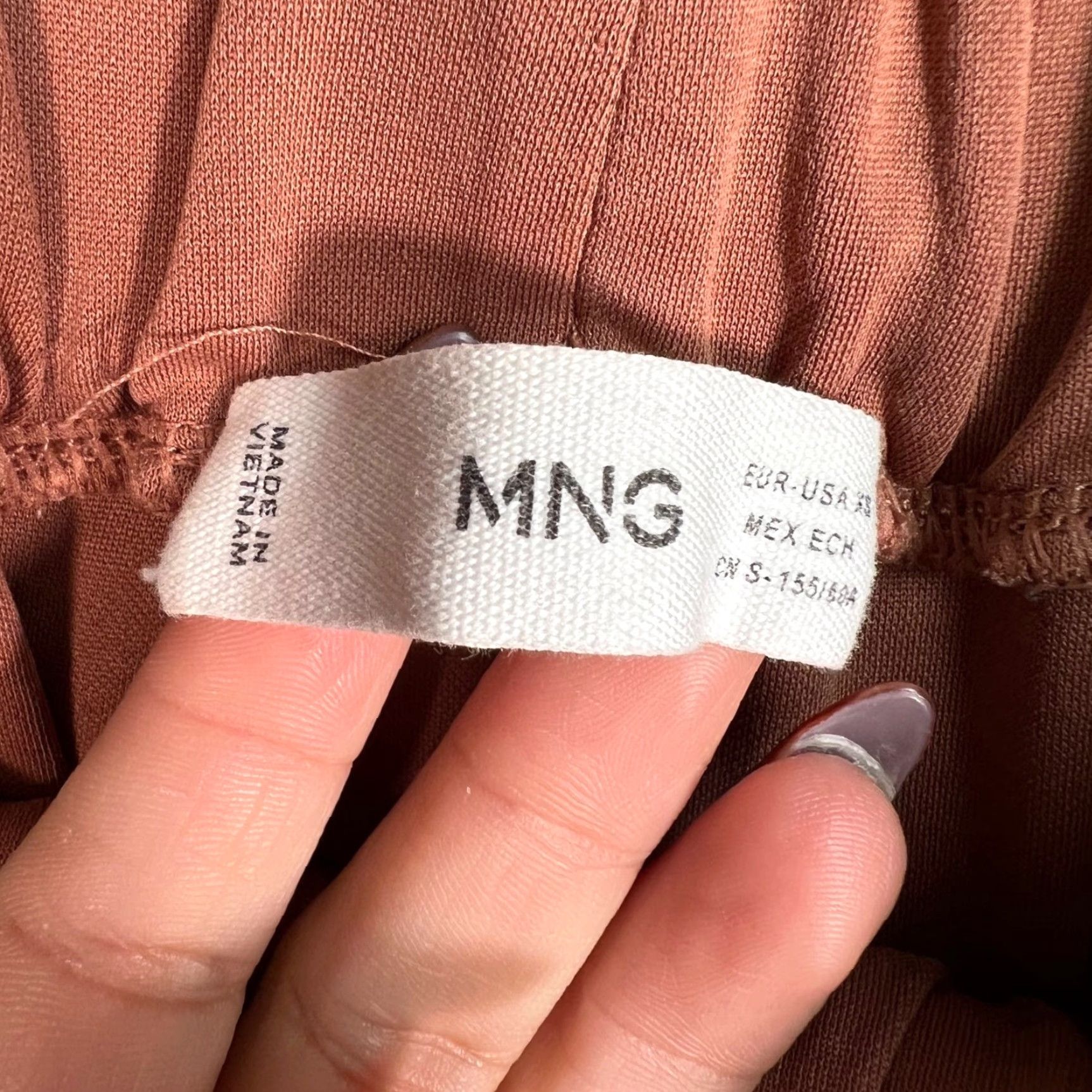Mango Mango Womens XS High-Waisted Wide-Leg Rust Orange Pants Size 26" / US 2 / IT 38 - 3 Thumbnail