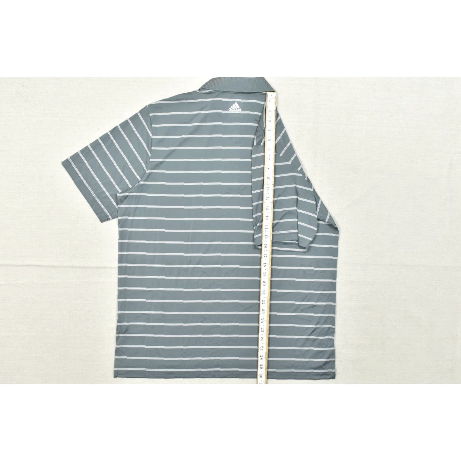 Adidas Adidas Golf Puremotion Polo Shirt Mens Large Gray White Striped Short Sleeve Polo Casual Activewear Sports Golf Shirt Mens Large Gray White Striped Size US L / EU 52-54 / 3 - 6 Thumbnail