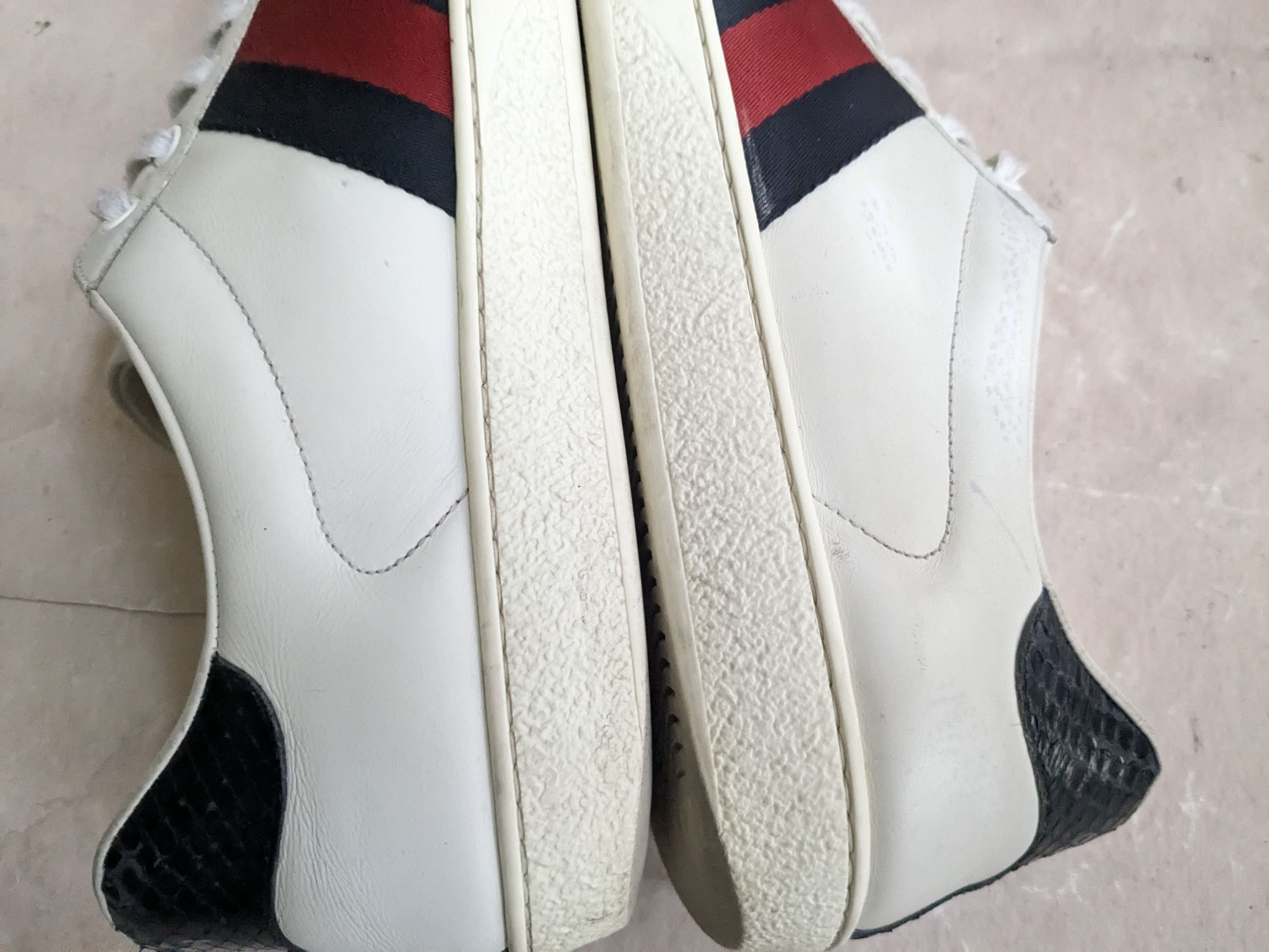 Gucci Gucci Ace White 12.5 Low Tops Leather Size US 12.5 / EU 45-46 - 10 Thumbnail