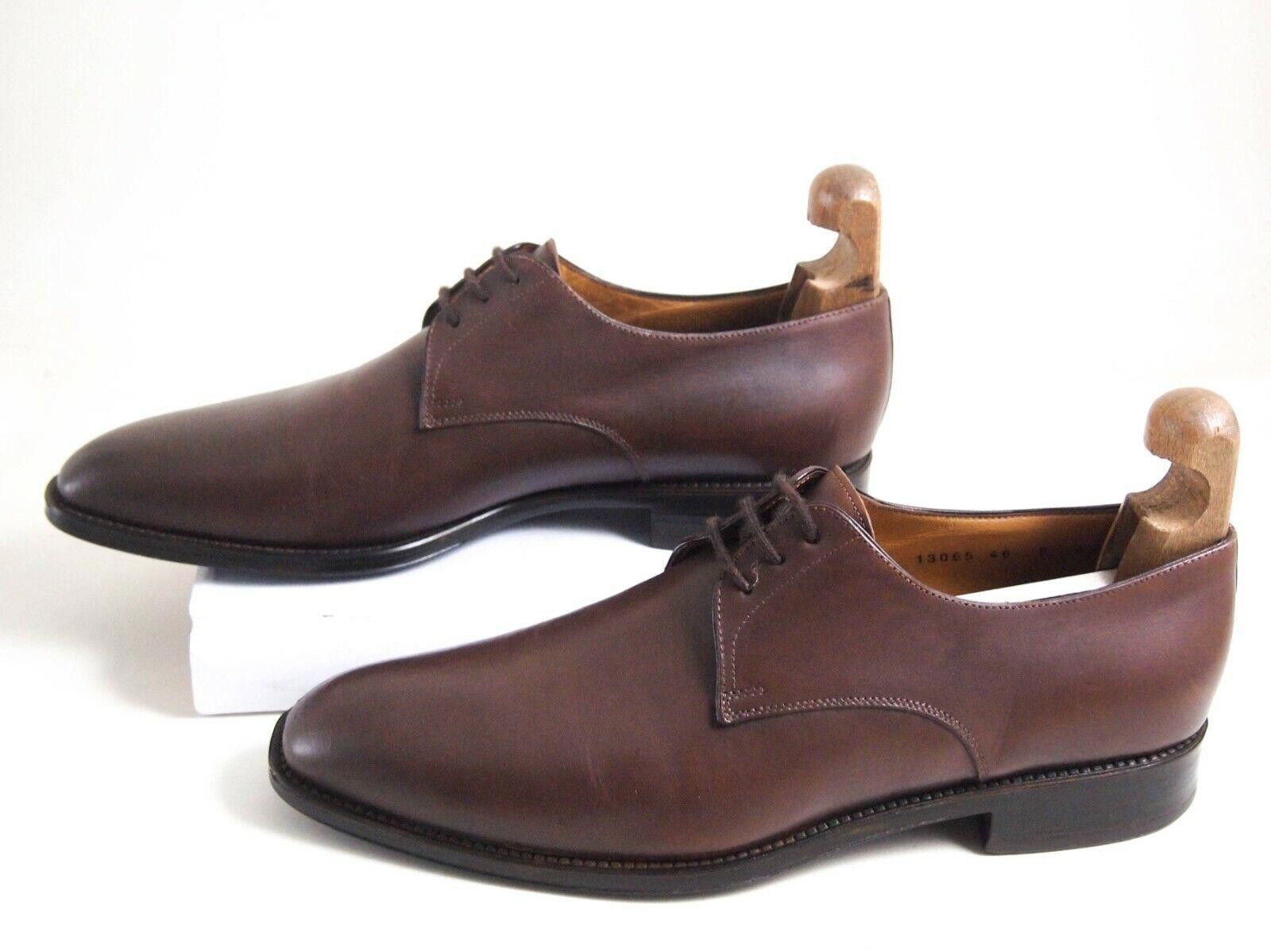 Santoni Santoni Derby Oxfords Brown Leather Mens Size EU 42.5 US 9.5 Size US 9.5 / EU 42-43 - 4 Thumbnail