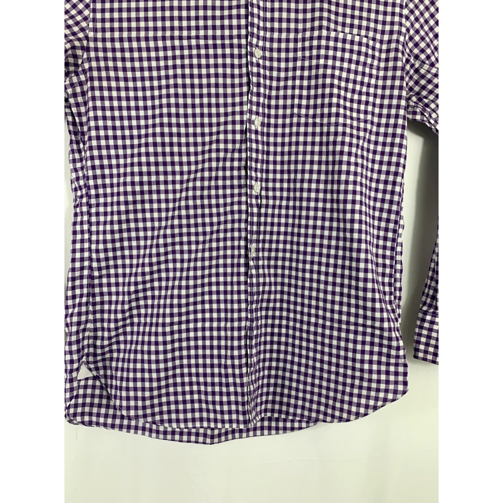 J.Crew J.CREW Shirt Mens Medium Cotton 120’s 2Ply Purple Checkered Plaid Button Up Shirt Size US M / EU 48-50 / 2 - 3 Thumbnail