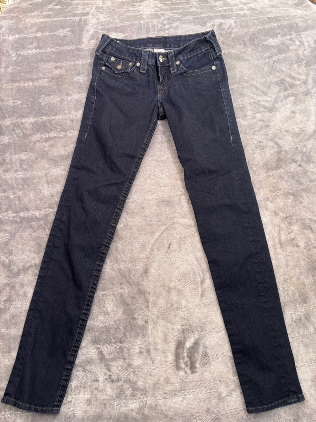 True Religion Women's True Religion Jodie Jeans, Size 24, Dark Wash Blue Size 28" / US 6 / IT 42 - 1 Thumbnail