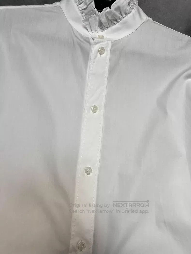 Celine CELINE White Lotus Collar Shirt i Size S / US 4 / IT 40 - 4 Thumbnail
