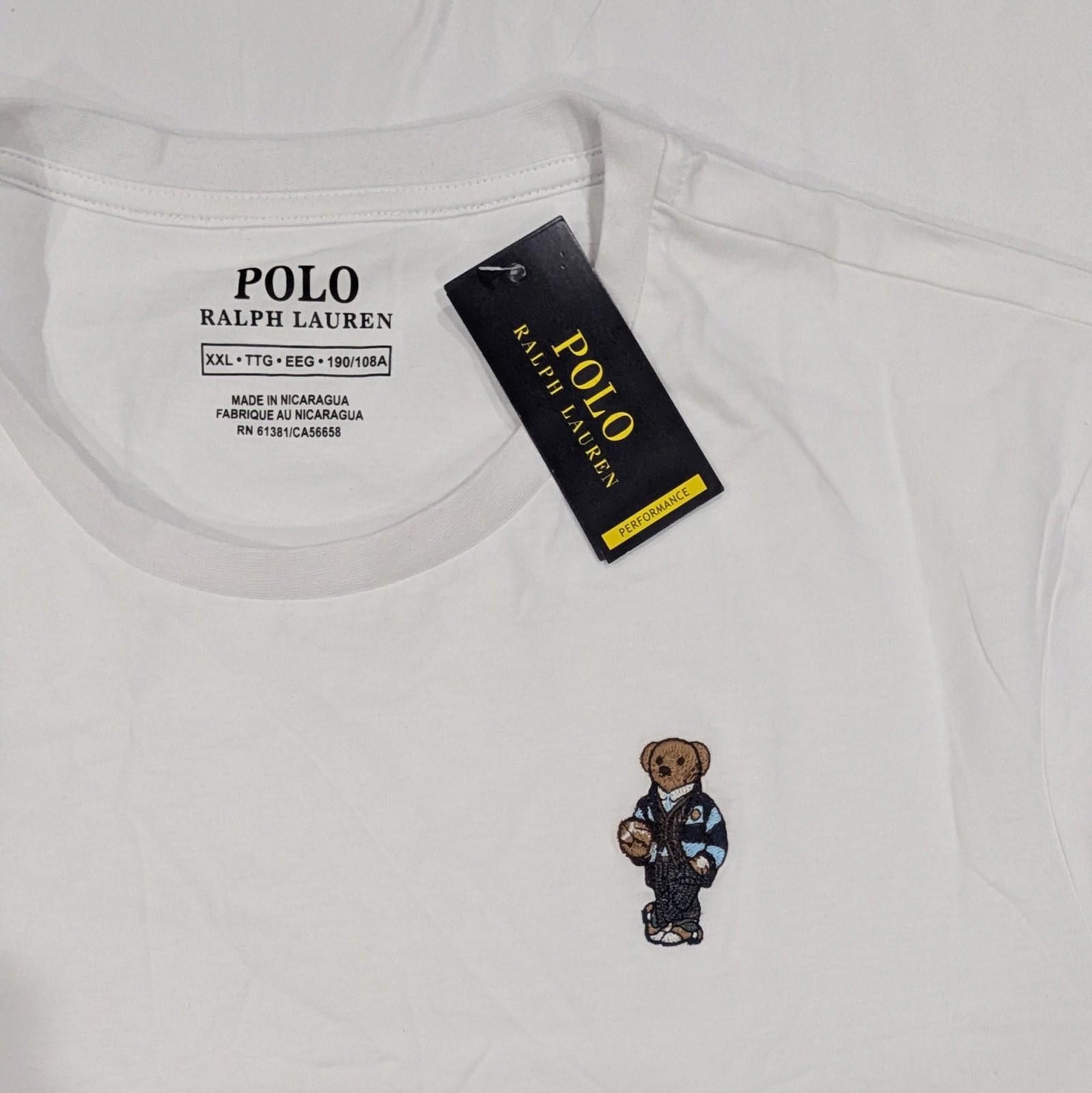 Polo Ralph Lauren Polo Ralph Lauren Performance T-shirt XXL White Polo Bear Size US XXL / EU 58 / 5 - 2 Thumbnail