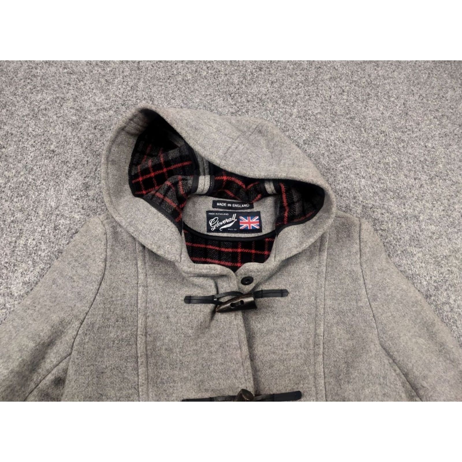 Gloverall VINTAGE Gloverall Duffle Coats Gray Wool Button Hooded Women's Short Jacket Size 28" / US 6 / IT 42 - 5 Thumbnail