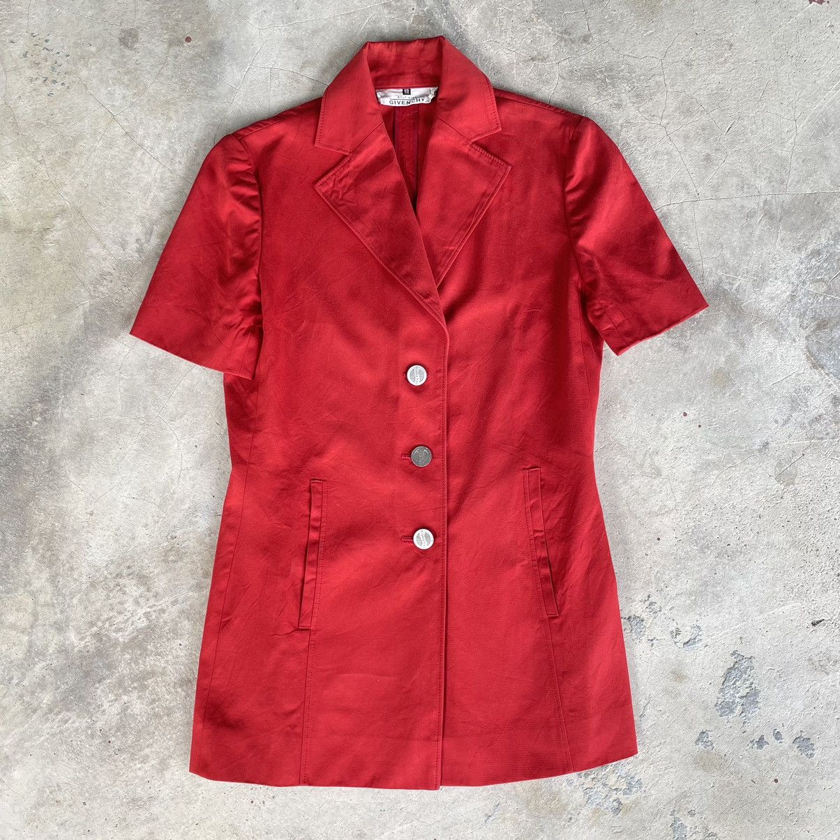 Givenchy Vintage Givenchy Boutiques Red Short Sleeve Women Blazer Size US S / EU 44-46 / 1 - 1 Thumbnail