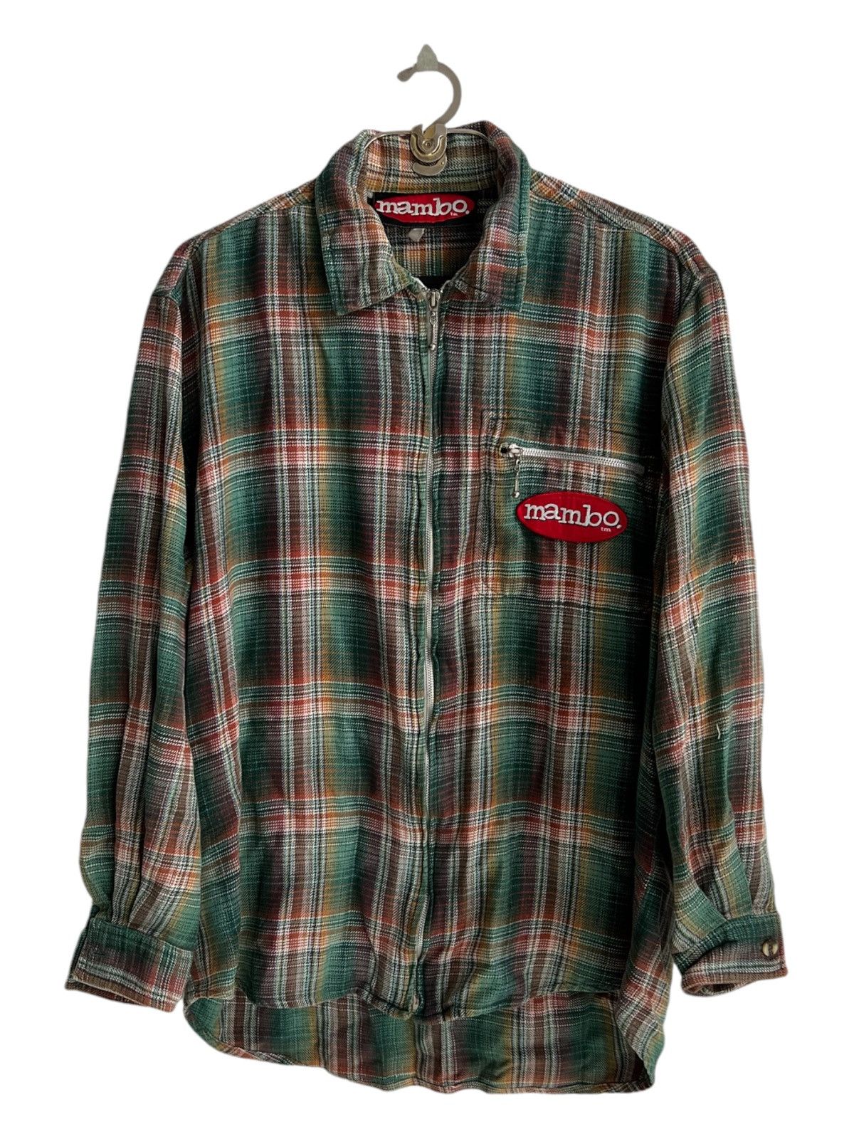 Hook-Ups 1990s Mambo Beautiful Shadow Plaid Patch Pocket Work Jacket Size US L / EU 52-54 / 3 - 2 Thumbnail