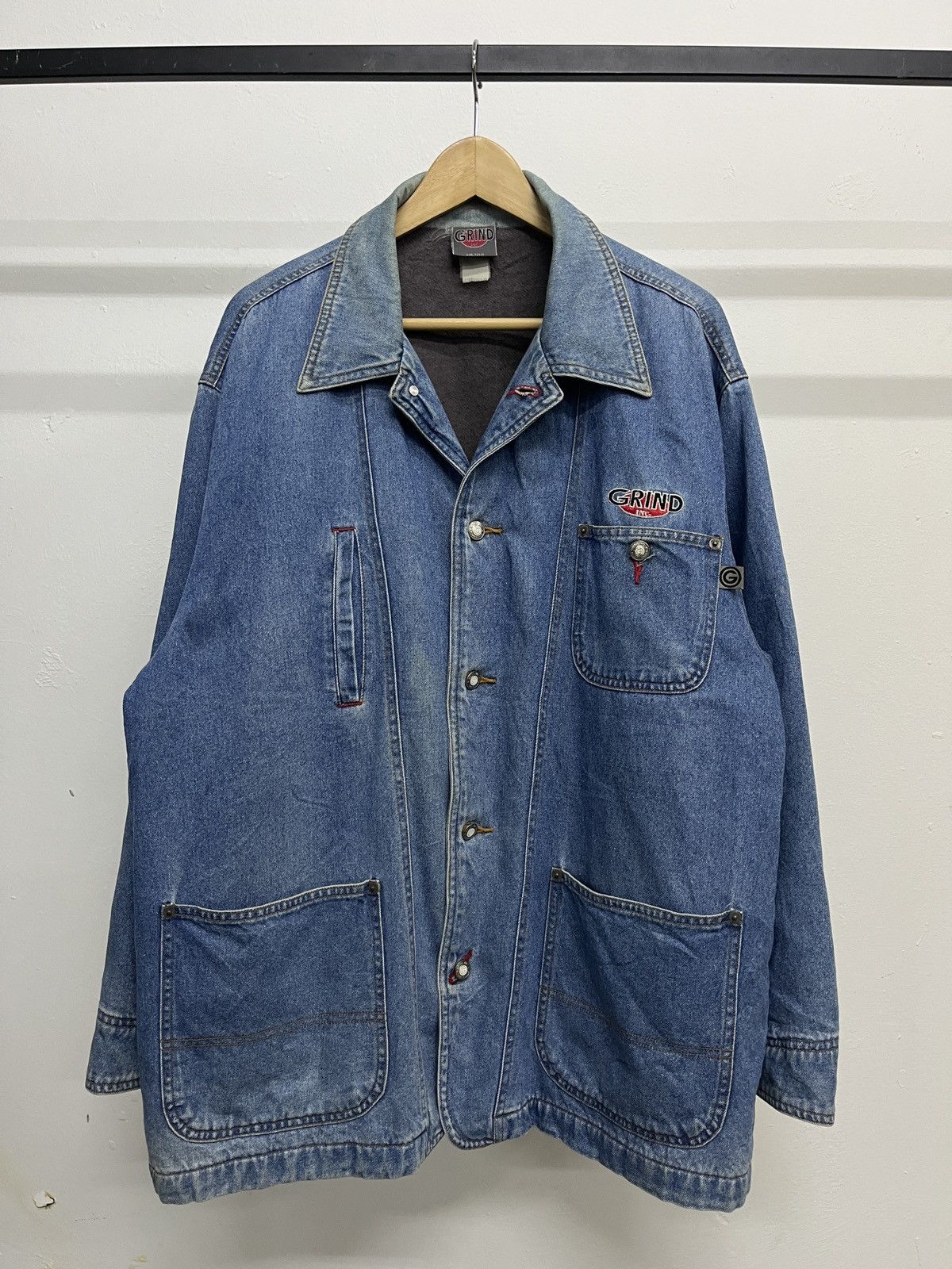 Hook-Ups RARE Vintage Work Chore Jacket Grind Inc Skateboard Size US XL / EU 56 / 4 - 17 Thumbnail