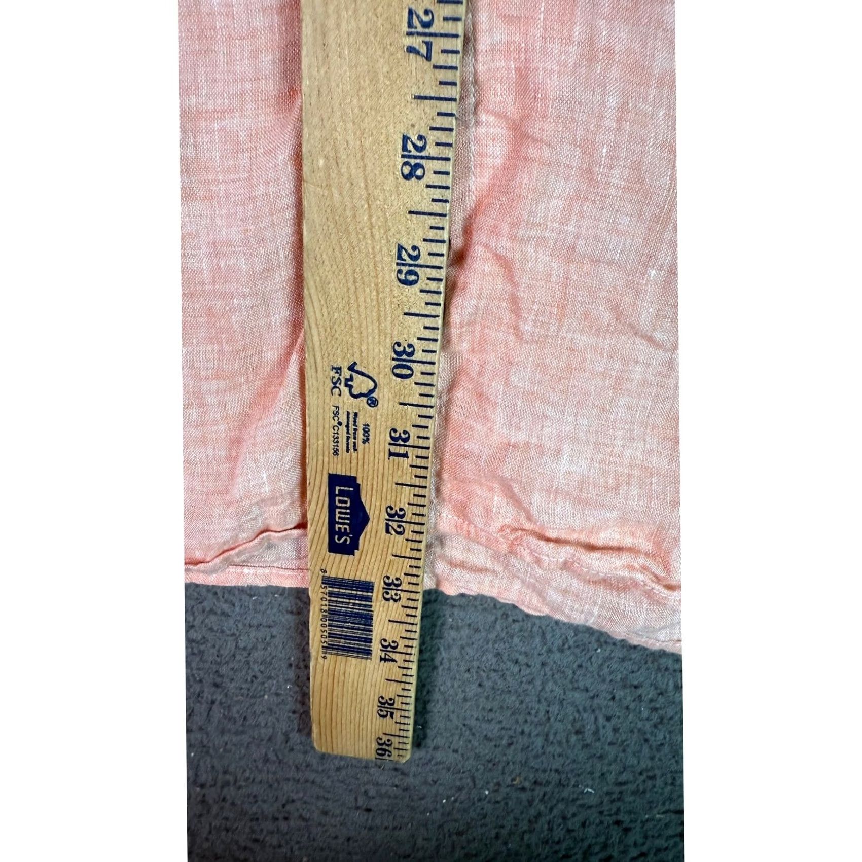 Tasso Elba Tasso Elba Linen Button Up Shirt Short Sleeve Casual Peach XXL Size US XXL / EU 58 / 5 - 5 Thumbnail