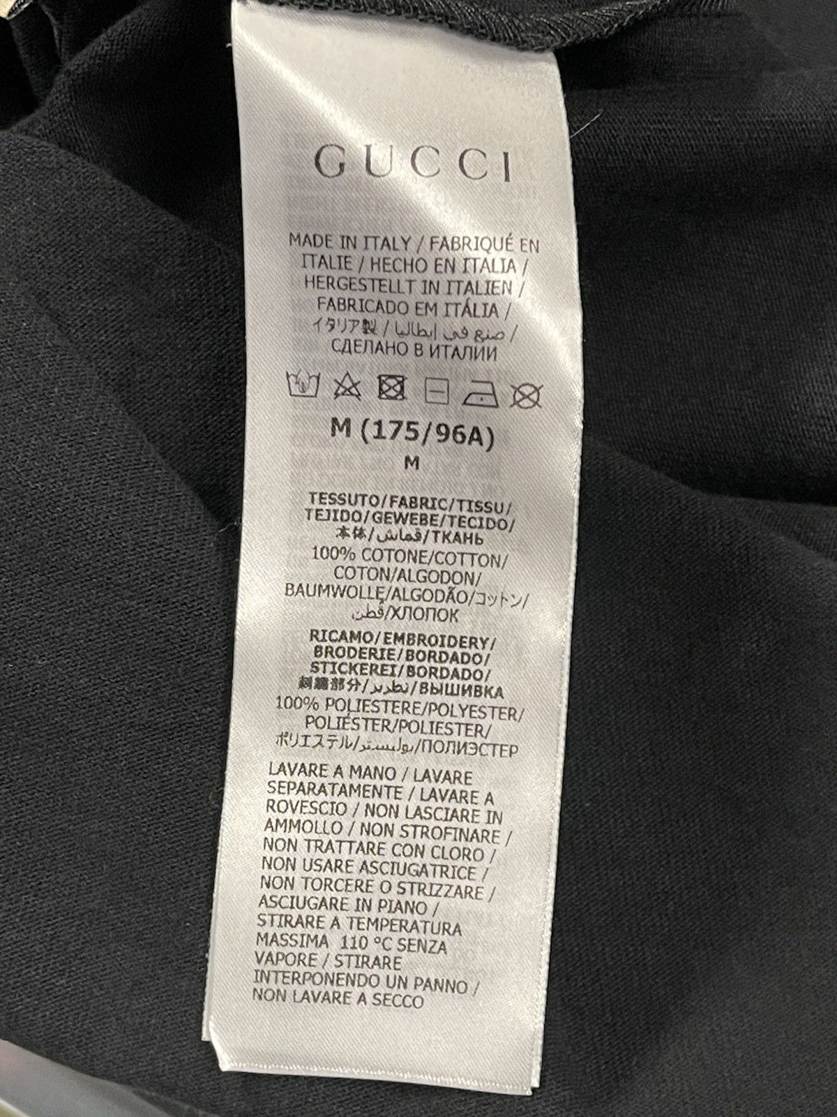 Gucci Size M - Gucci Embroidered Tee Black Brand New Size US M / EU 48-50 / 2 - 10 Thumbnail