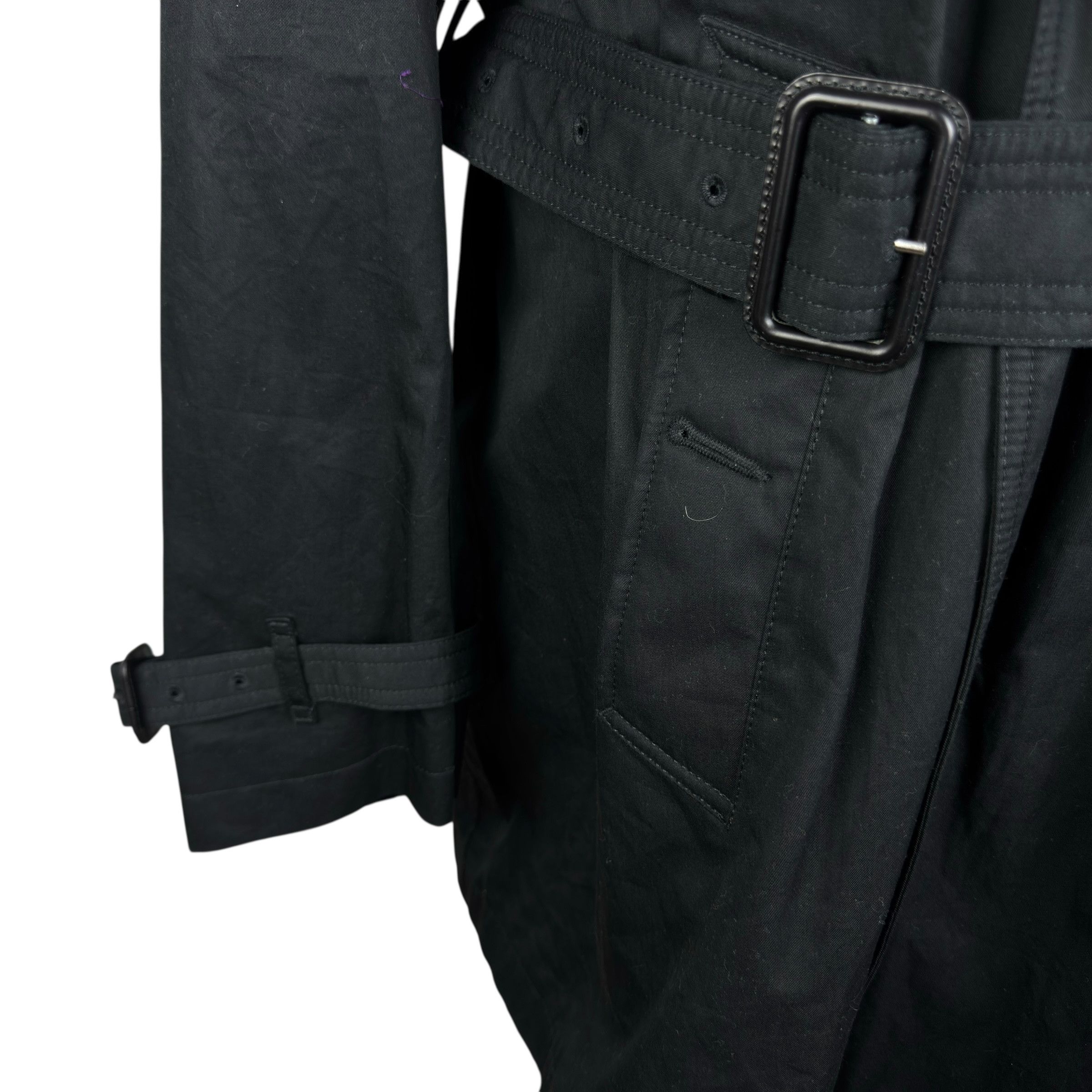 Burberry Burberry Brit Black Cotton Label Trench Coat Large Size L / US 10 / IT 46 - 9 Thumbnail