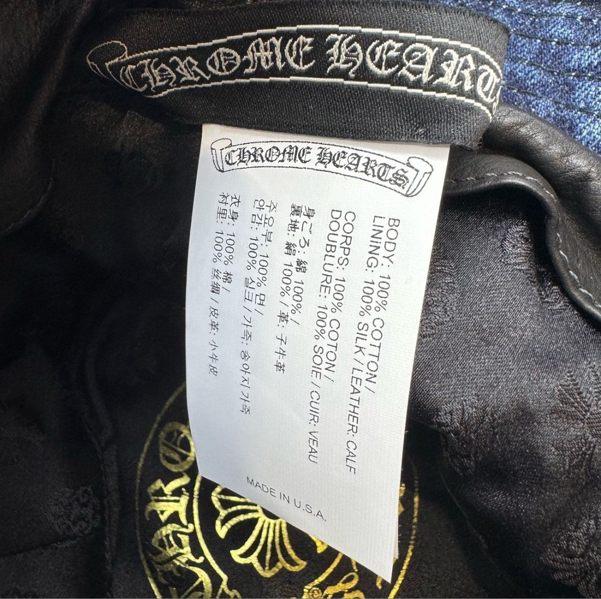 Chrome Hearts Denim cross patch dagger bucket hat Size ONE SIZE - 5 Thumbnail