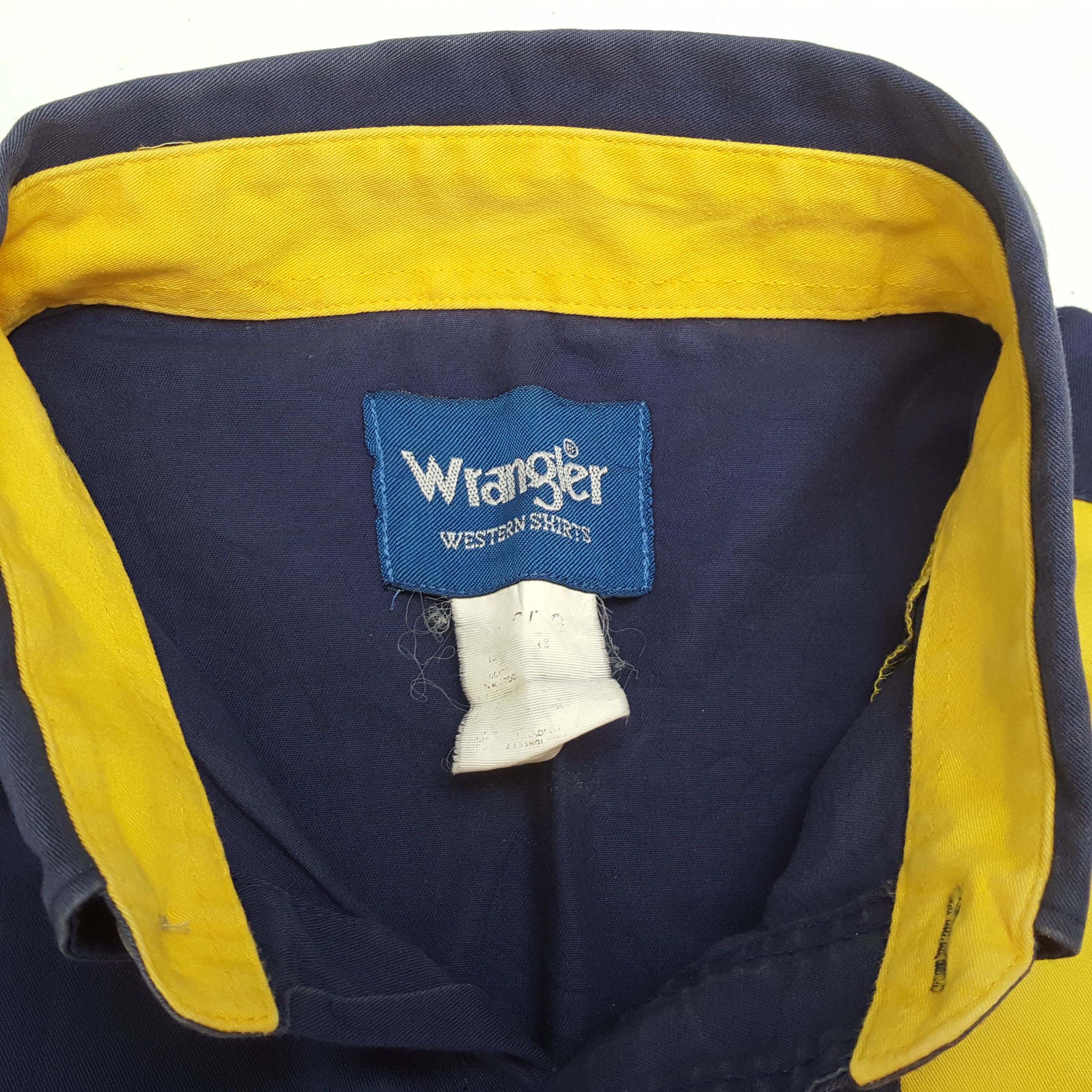 Vintage × Wrangler WRANGLER Fashion Rare Design American Classic Style Shirt Size US XXL / EU 58 / 5 - 9 Thumbnail