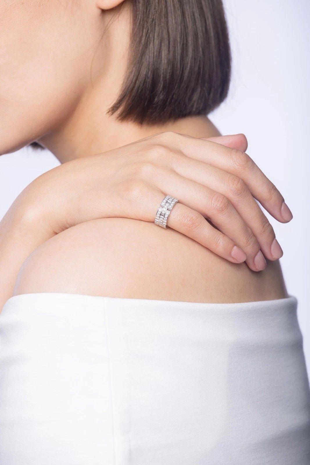 Cartier Cartier Maillon Panthere Full Pave Diamond Ring 50 US 5 WG Size ONE SIZE - 2 Thumbnail
