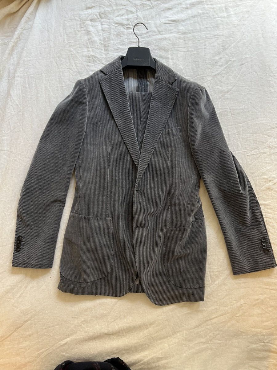 Suitsupply Grey Corduroy Suit 42L Long from Suitsupply Size 42L - 3 Thumbnail