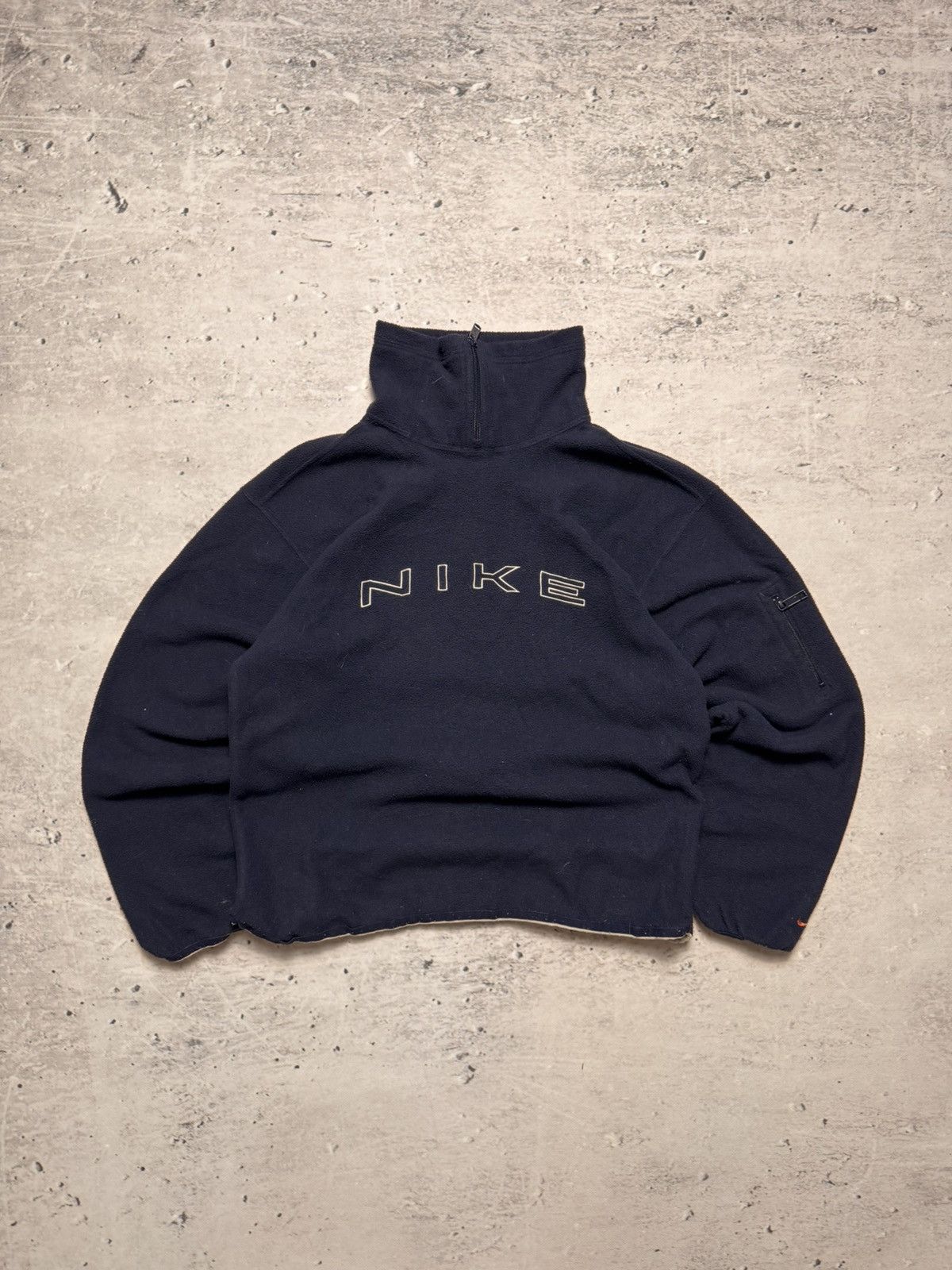 Nike × Vintage NIKE TEDDY FLEECE VINTAGE CENTER LOGO OVERSIZE BOXY HOODIE Size US S / EU 44-46 / 1 - 1 Thumbnail