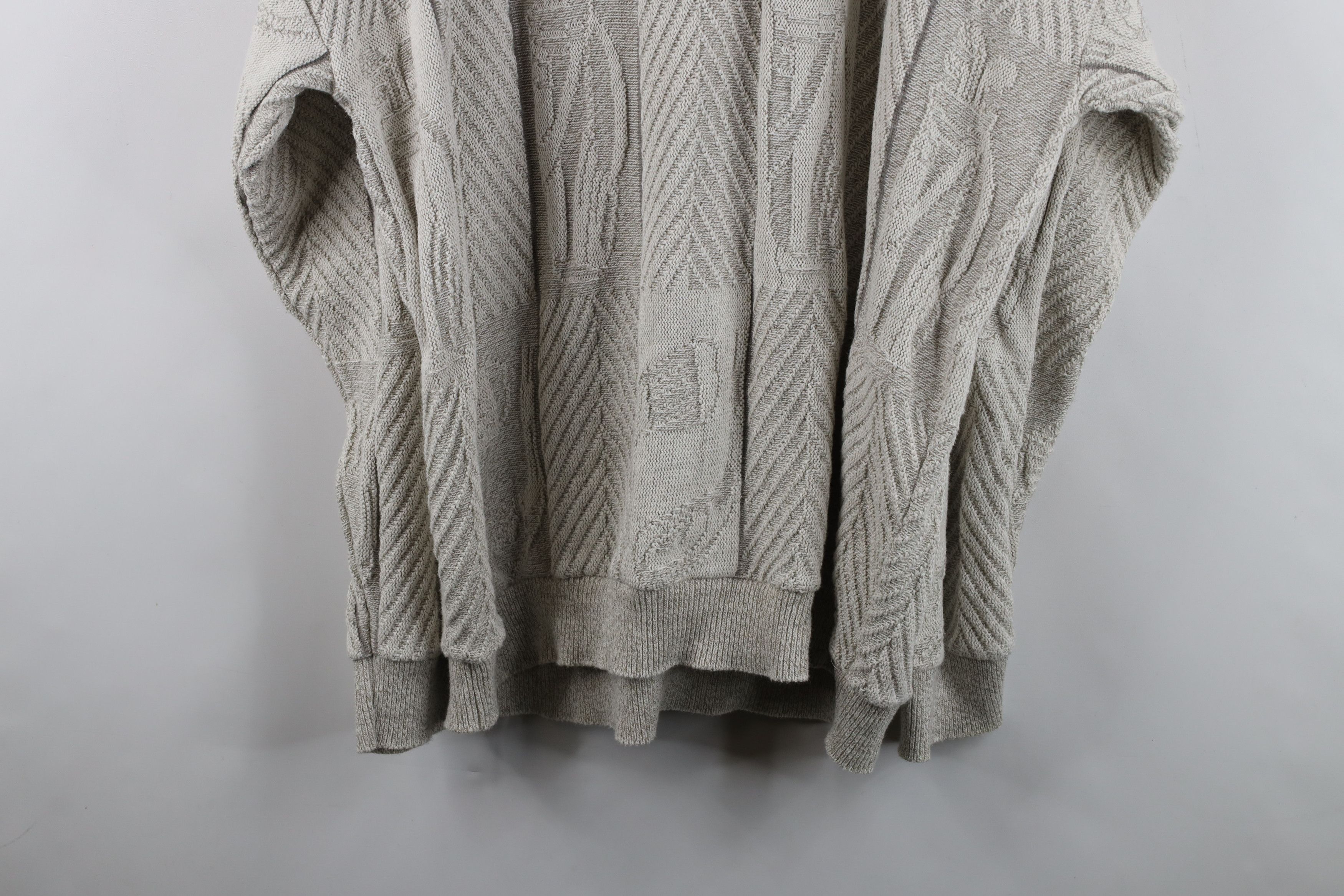 Vintage Vintage 90s Streetwear All Over Print Knit Sweater Gray USA Size US XXL / EU 58 / 5 - 11 Thumbnail