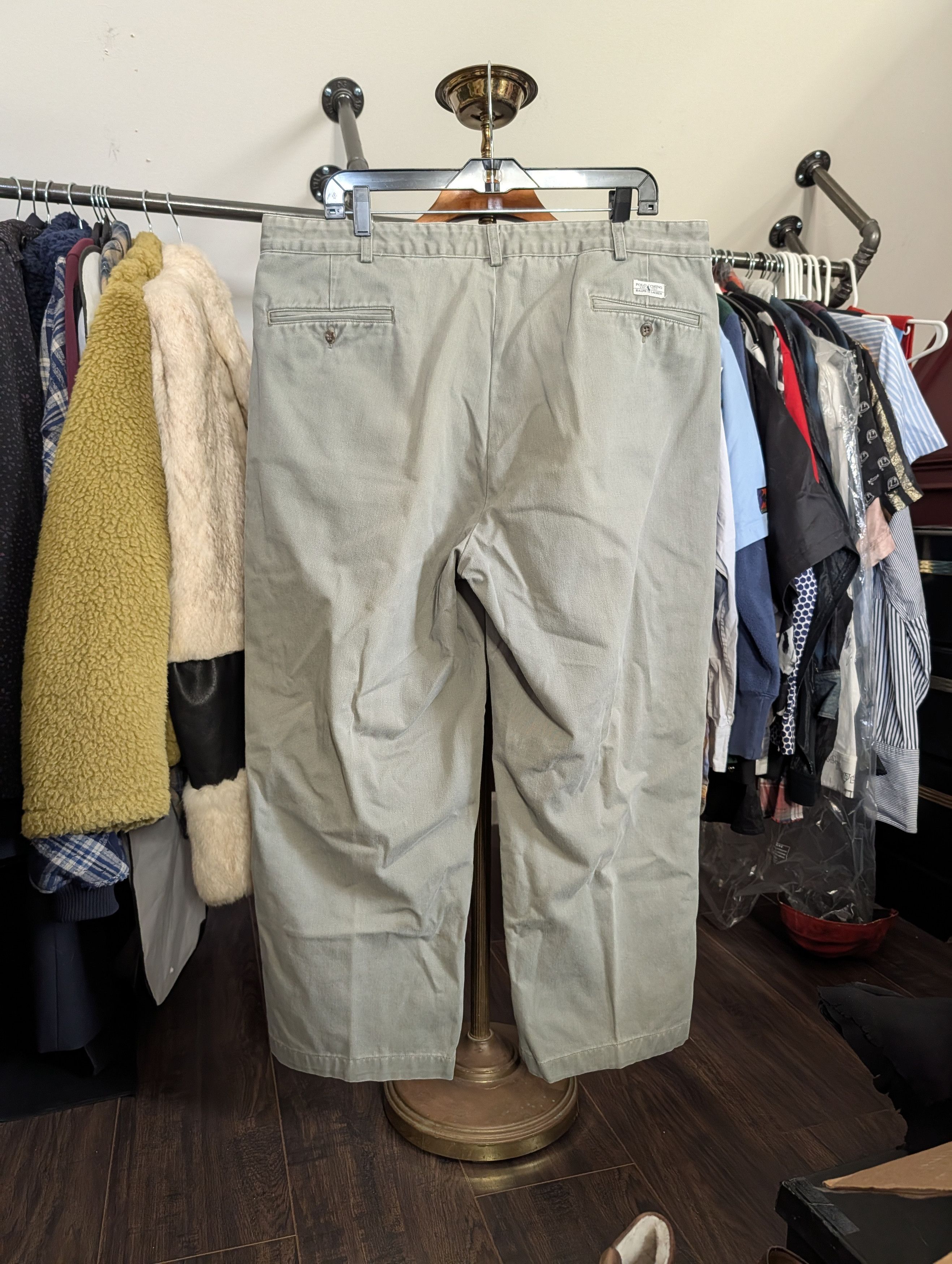 Polo Ralph Lauren Vintage MiUSA light gray/olive Polo Chino cotton pants Size US 38 / EU 54 - 6 Thumbnail