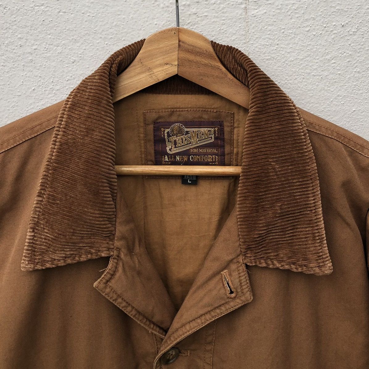 Vintage Vintage Canvas Brown Button Up Collar Coduray Chore Jacket Size US L / EU 52-54 / 3 - 12 Thumbnail