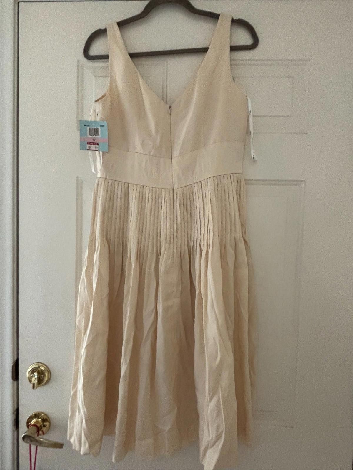 Designer Womens Suzi Chin vintage ivory satin dress sz 10 #216 Size L / US 10 / IT 46 - 2 Thumbnail