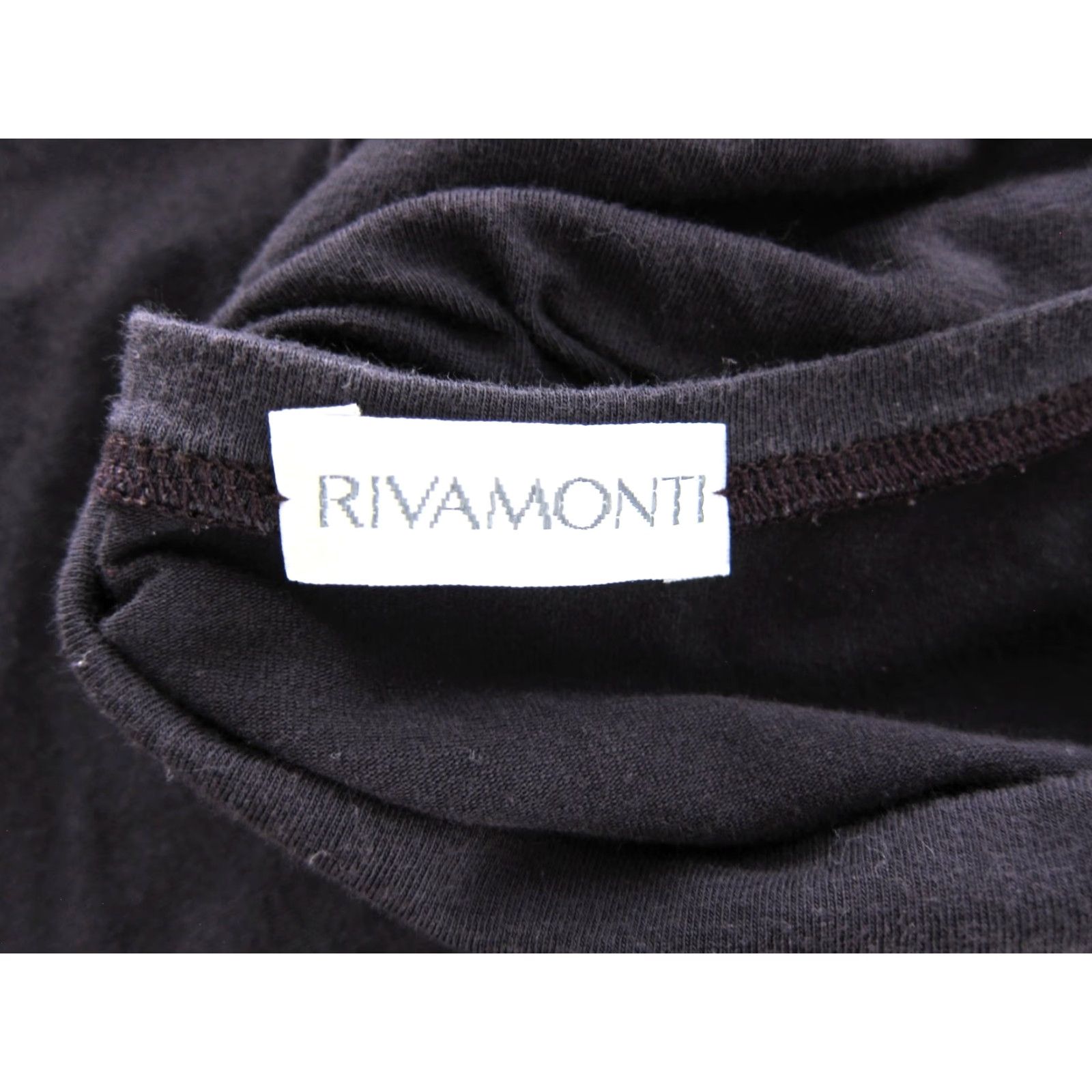Vintage RIVAMONTI Navy Blue Cotton Stretch Long Sleeve T-Shirt Blouse Women Small Size S / US 4 / IT 40 - 3 Thumbnail