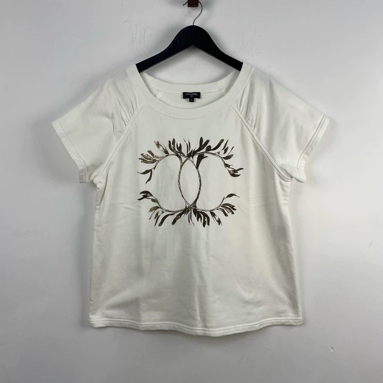 Chanel Chanel Laurel branch double C short sleeves Size L / US 10 / IT 46 - 5 Thumbnail