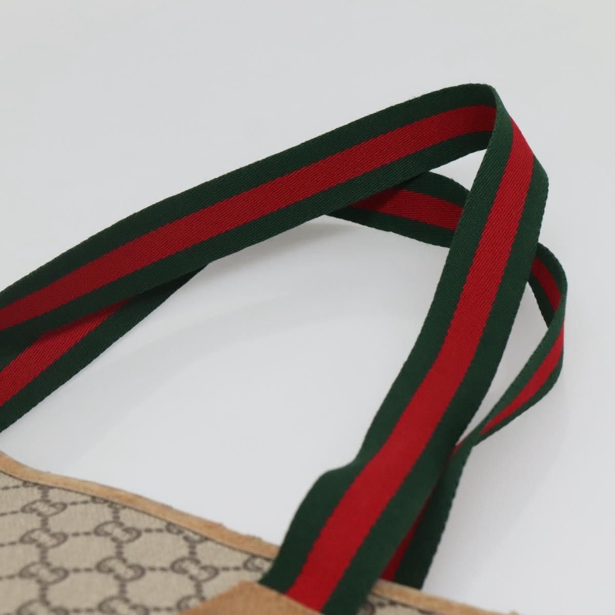 Gucci GUCCI GG Plus Supreme Web Sherry Line Tote Bag Pvc Beige Size ONE SIZE - 8 Thumbnail