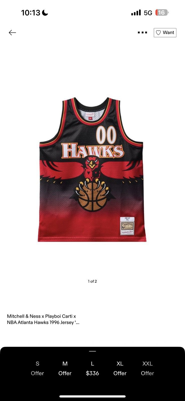 Playboi Carti Opium X Mitchell and Ness Size US M / EU 48-50 / 2 - 1 Thumbnail