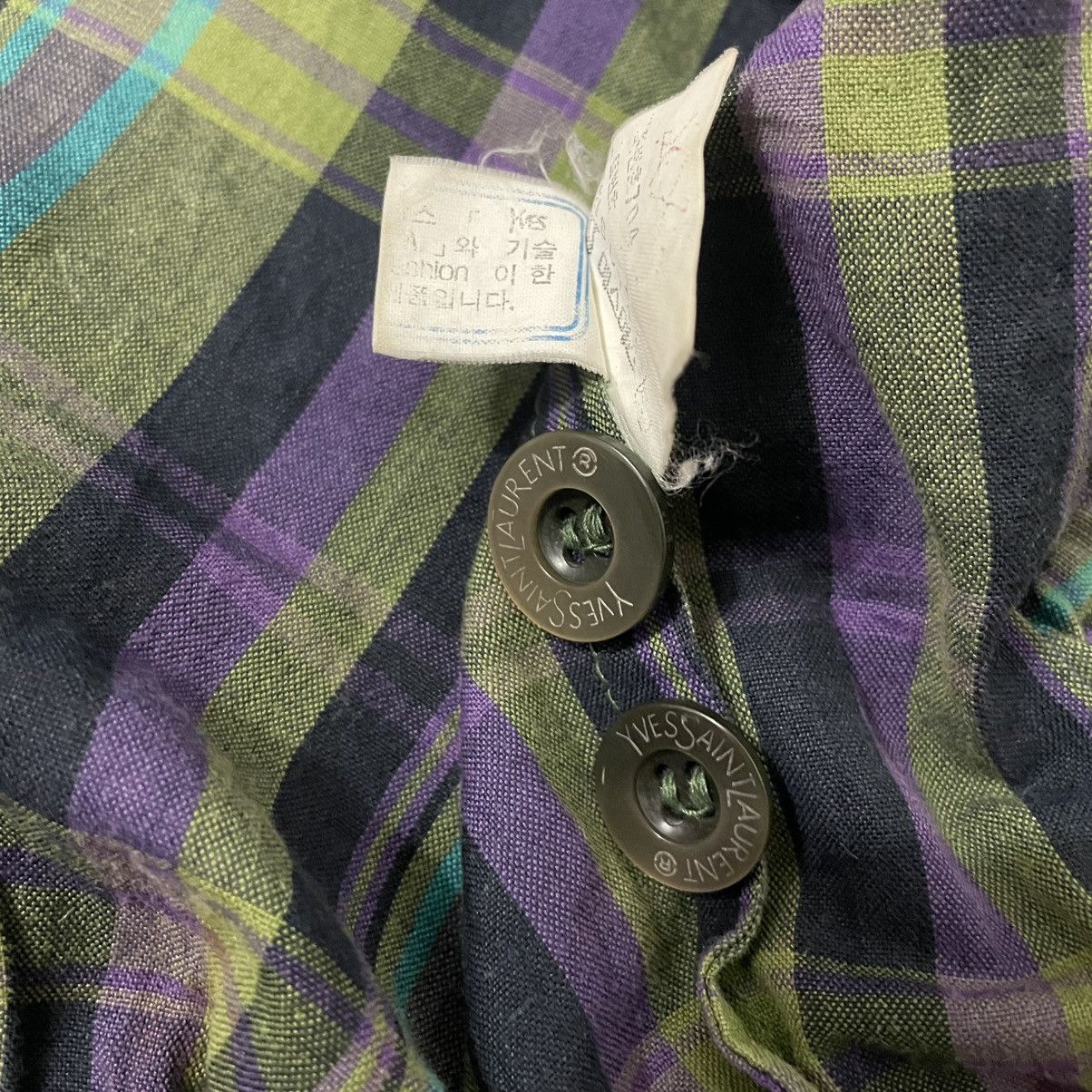 Yves Saint Laurent Vintage YSL Yves Saint Laurent Plaid Tartan Work Jacket Size US L / EU 52-54 / 3 - 11 Thumbnail