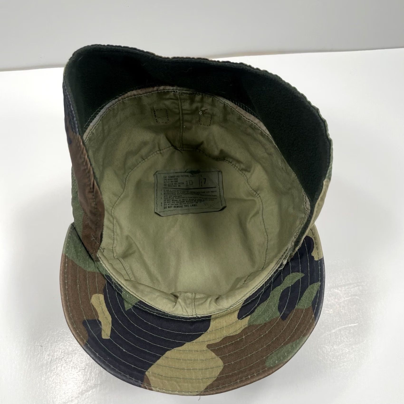 Vintage VINTAGE Combat Cadet Hat Camouflage Fitted Size 7 Military Cap Nylon Cotton Blend Size ONE SIZE - 7 Thumbnail