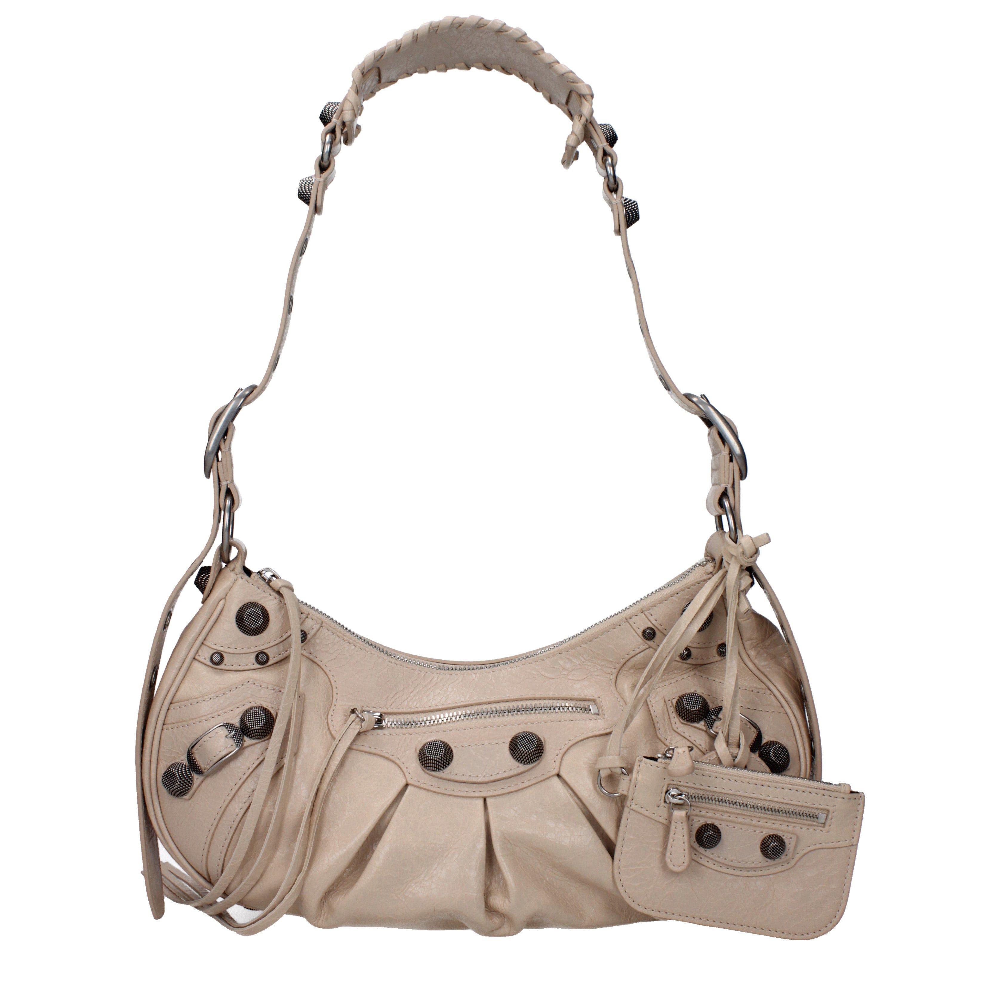Balenciaga Crossbody Bag In Leather in Beige, Women's