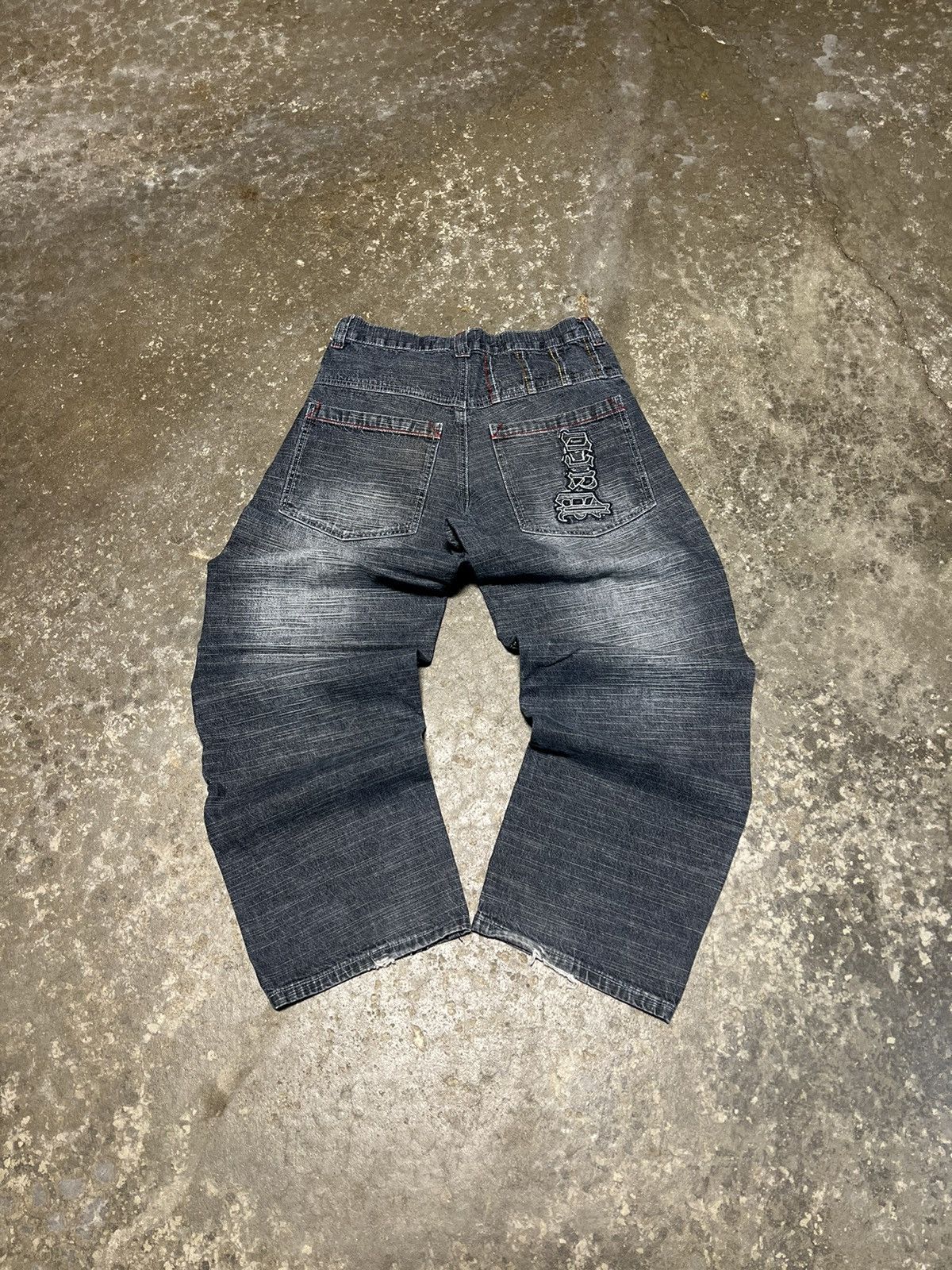 Japanese Brand × Vintage Vtg 90s y2k Paco Jeans JNCO Embroidered Baggy Skater Jeans Size US 31 - 2 Thumbnail