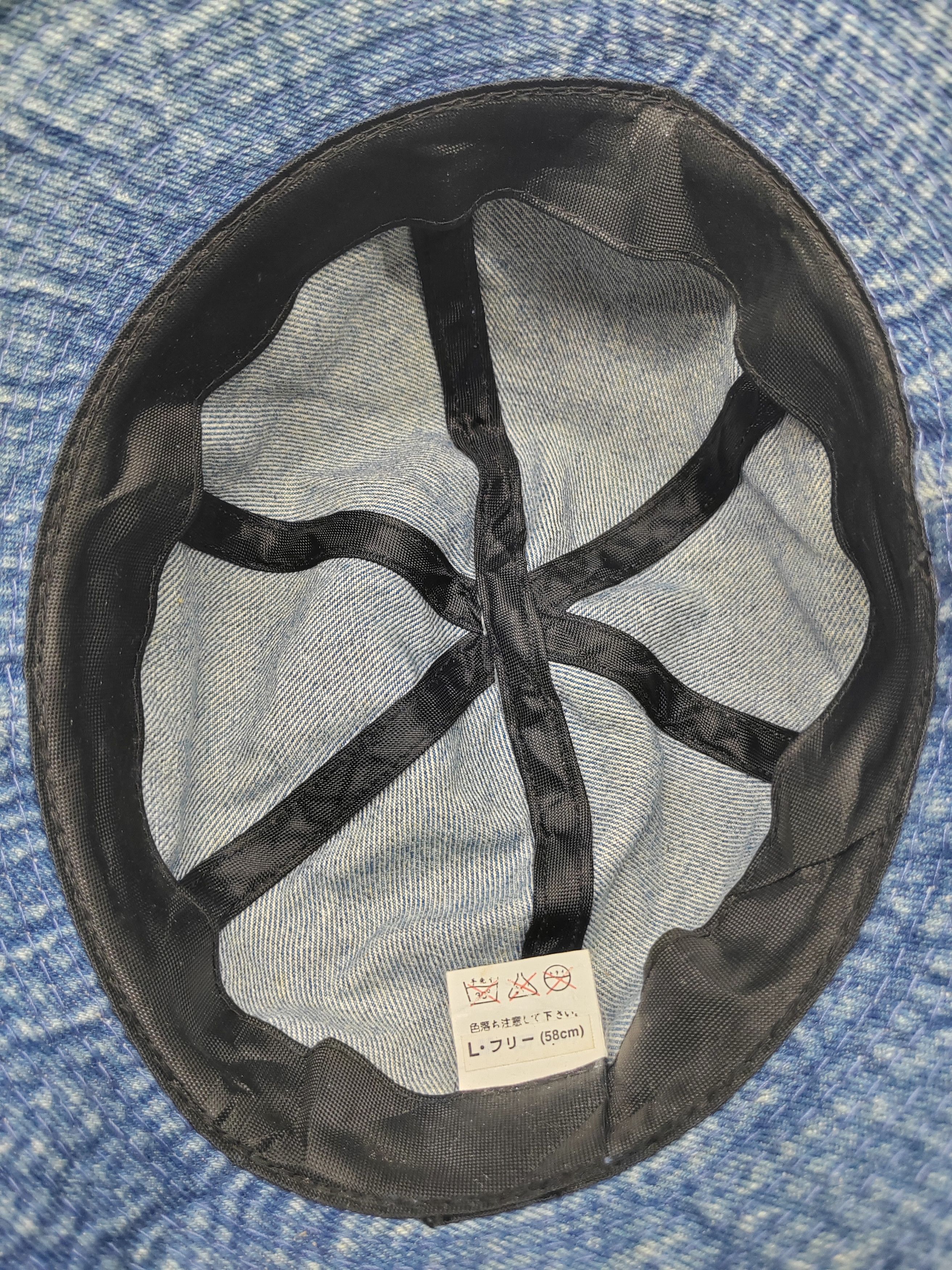 Japanese Brand Vintage Denim Japanese Distressed Style Bucket Hat Size ONE SIZE - 5 Thumbnail