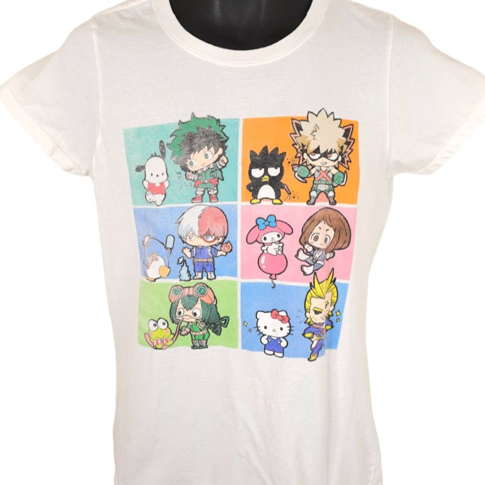 Vintage My Hero Academia X Hello Kitty And Friends T Shirt Womens Size Large White Size L / US 10 / IT 46 - 2 Thumbnail