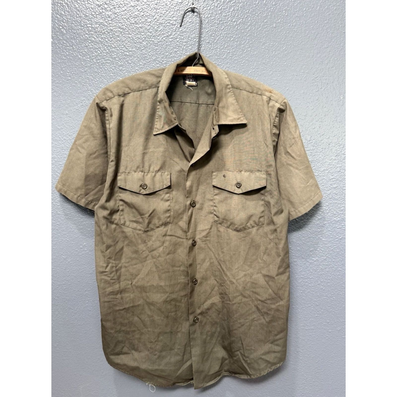 Lee VINTAGE Lee Prest Union Made Sun Faded Green Cotton Button Up Shirt Large Size US L / EU 52-54 / 3 - 3 Thumbnail