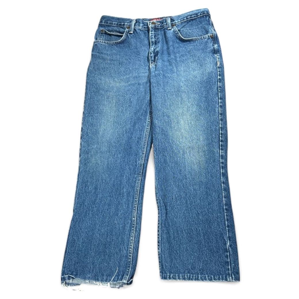 Vintage VINTAGE Ely Cattleman Jeans Mens 33x26 Blue Denim Dark Wash Western USA 90s Mens Jeans Blue Denim 90s USA Ely Cattleman Jeans Size US 33 - 2 Thumbnail