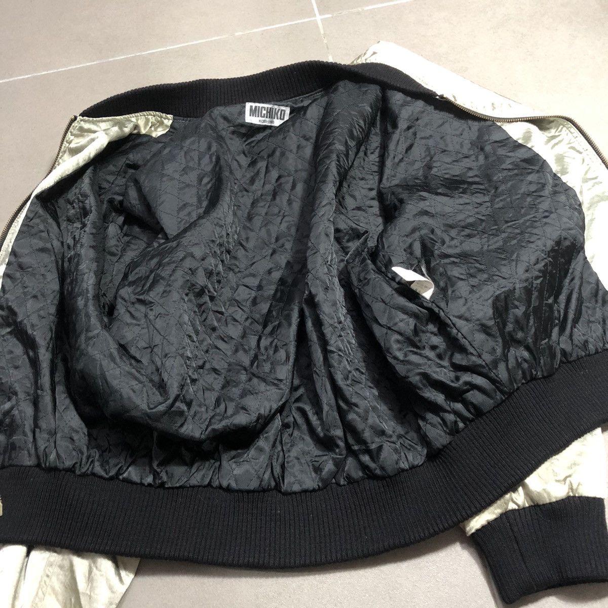 Michiko Koshino × Michiko Koshino London Vtg Michiko Koshino London Spell-Out Bomber Jaket Size US M / EU 48-50 / 2 - 9 Thumbnail