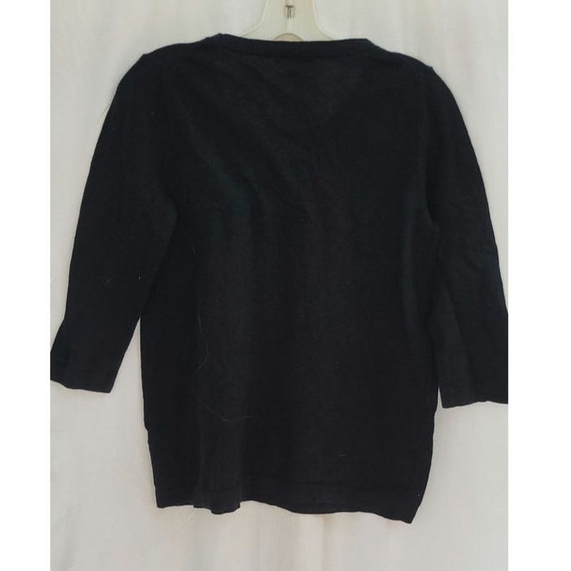 Gap Gap Loose 3/4-Length Black Poet-Sleeve Top Size M Size M / US 6-8 / IT 42-44 - 4 Thumbnail