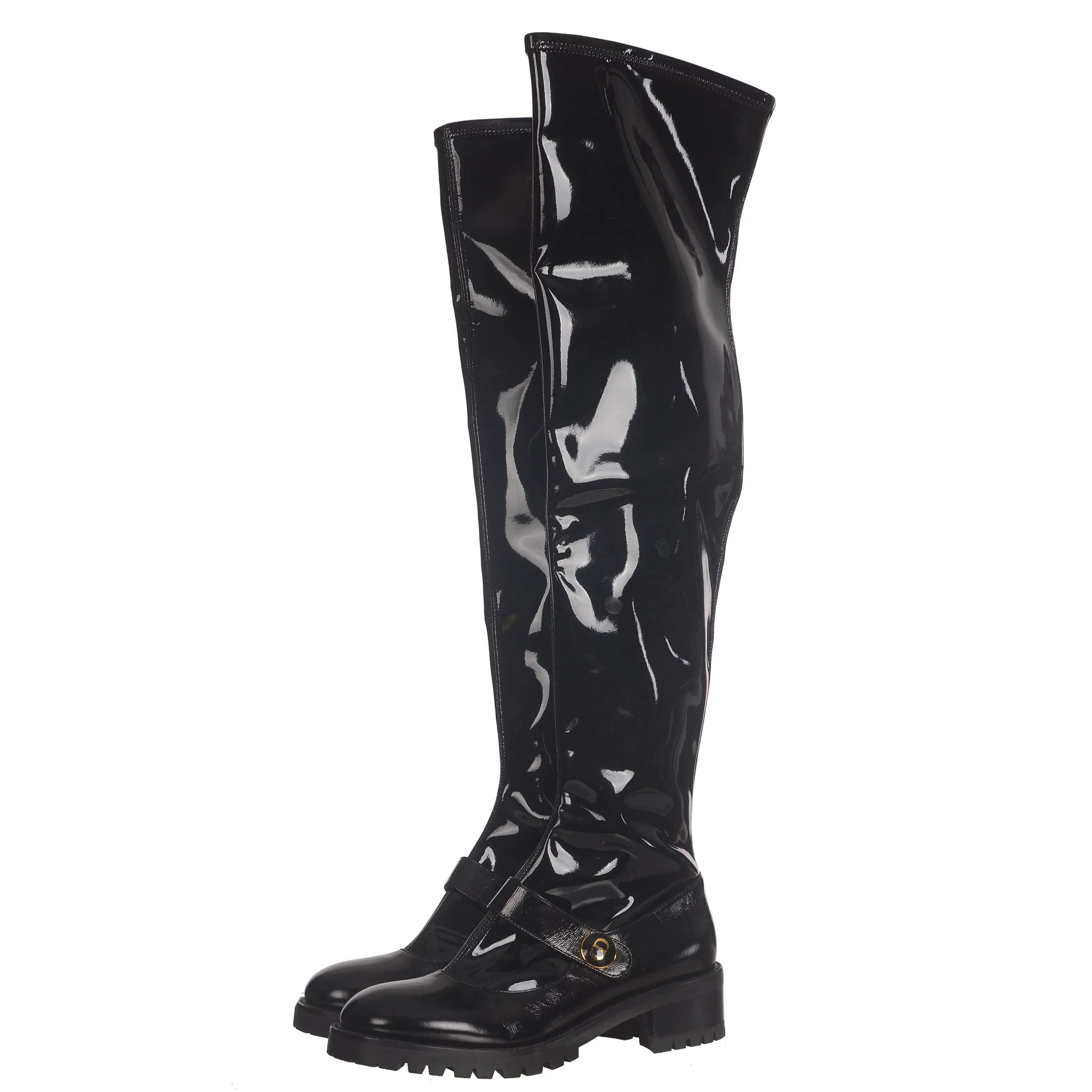 Dior Dior Patent Gold Boots 39 Women Size US 8.5 / IT 38.5 - 1 Thumbnail