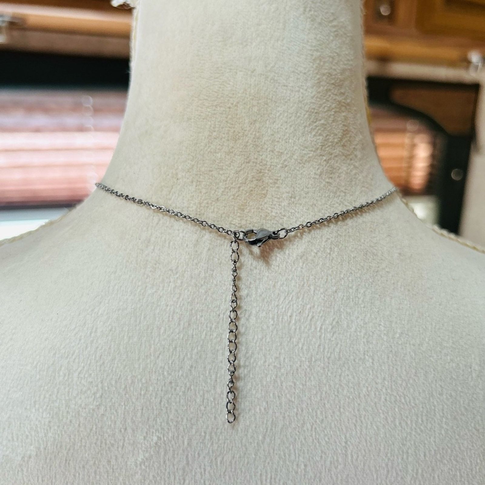 Jewelry Prong set open setting round cz pendant on chain necklace Size ONE SIZE - 6 Thumbnail