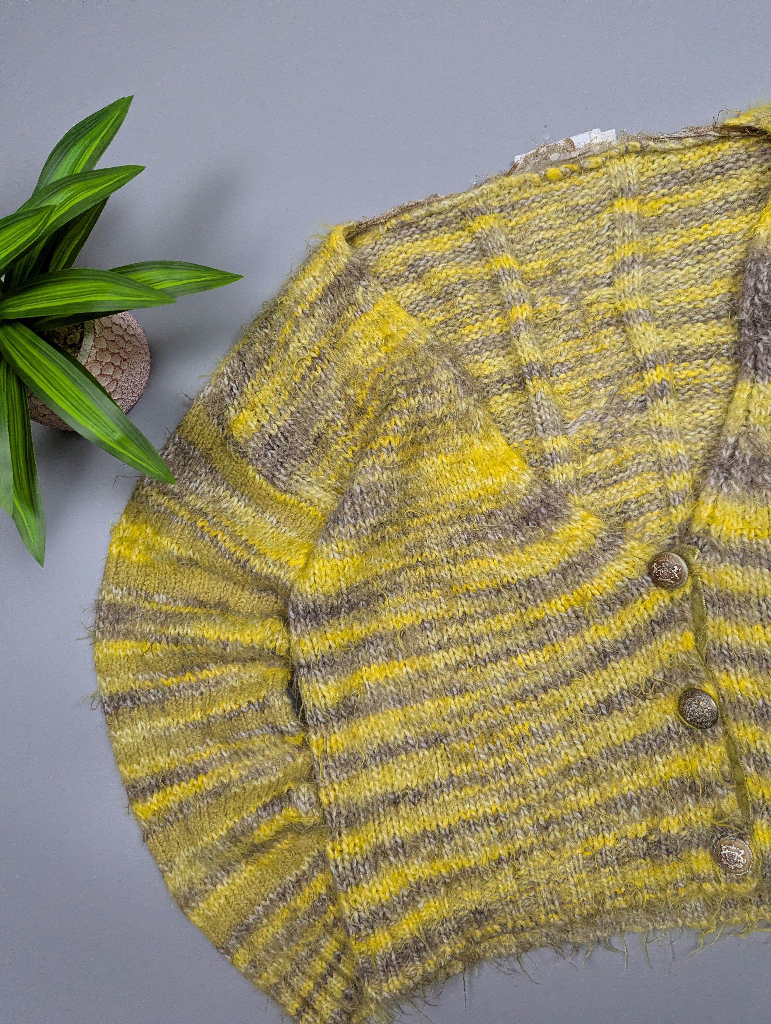 Elisa Cavaletti ELISA CAVALETTI VTG Archive Y2K Cropped Oversize Cardigan Size L / US 10 / IT 46 - 6 Thumbnail