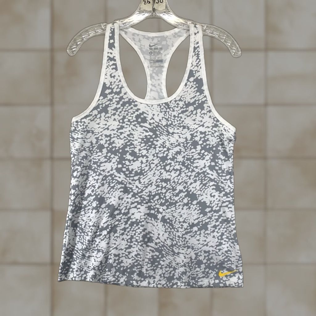 Nike Nike Dri-Fit Racerback Tank Top Women’s Medium Gray White Running Training Size M / US 6-8 / IT 42-44 - 1 Thumbnail