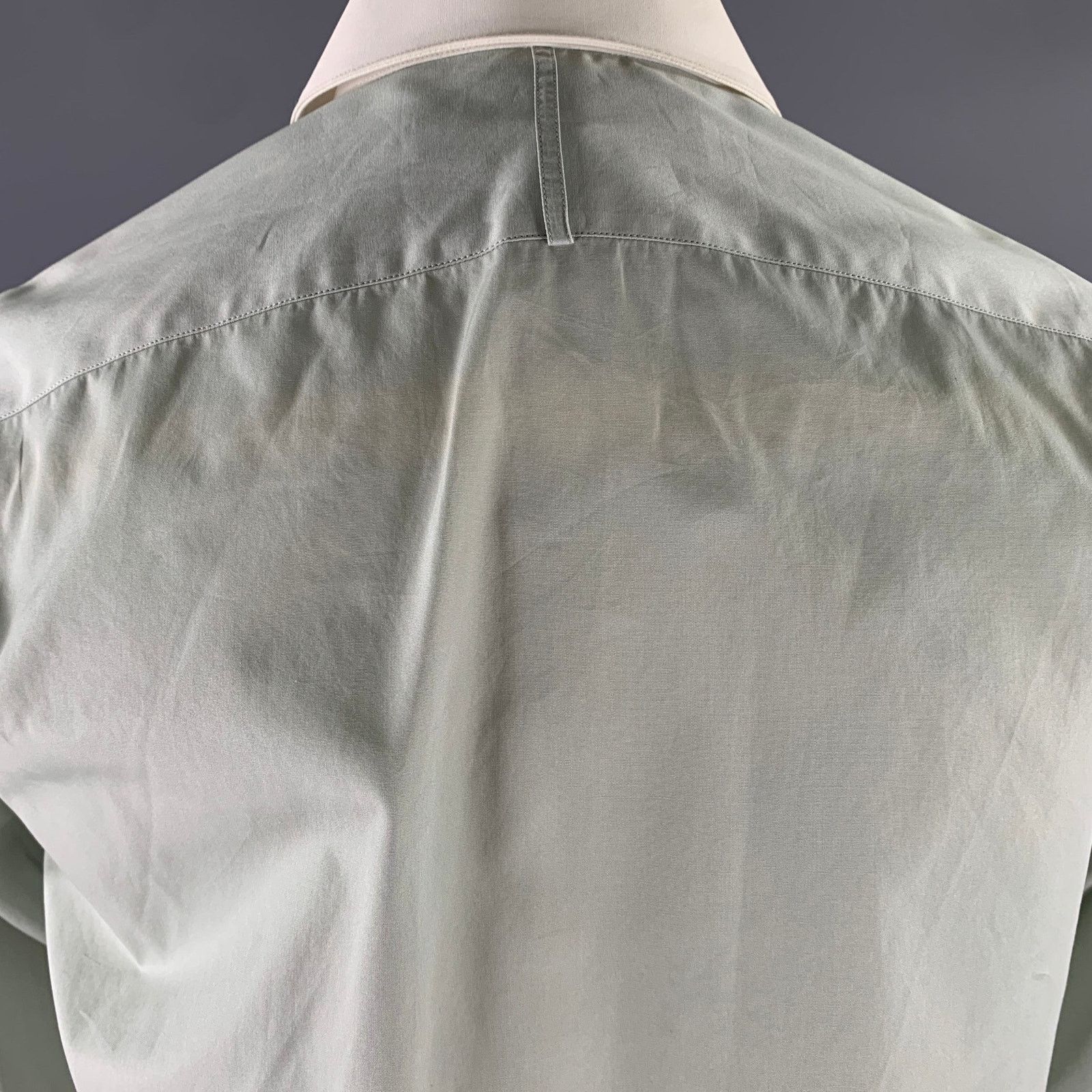 Ralph Lauren RALPH LAUREN Size 2 Green White Cotton Club Collar Dress Top Size XS / US 0-2 / IT 36-38 - 4 Thumbnail