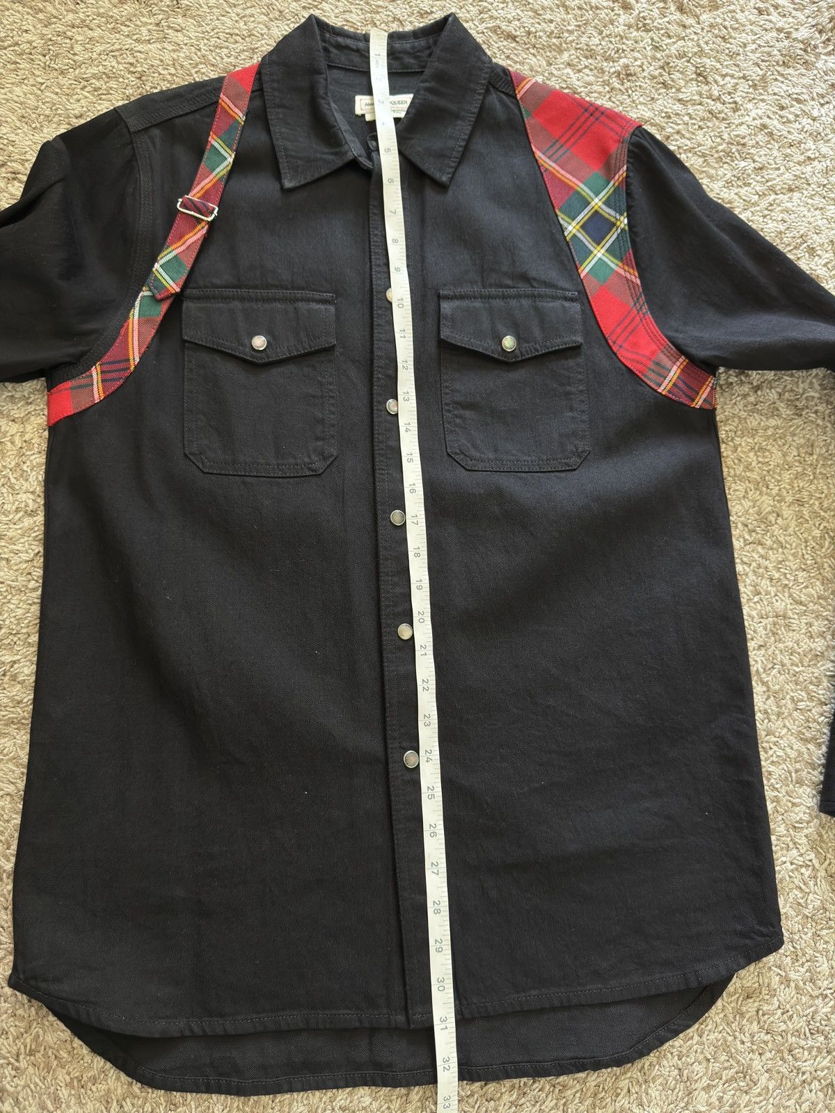 Alexander McQueen Plaid Harness Over shirt Button up Size US M / EU 48-50 / 2 - 5 Thumbnail