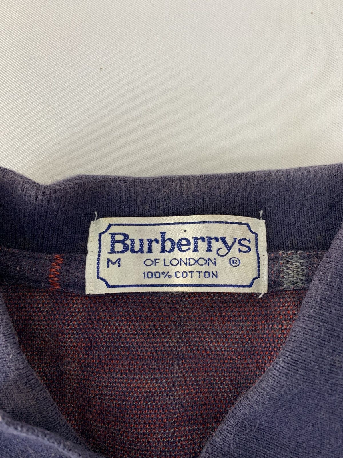 Burberry Vintage Burberrys Of London Striped Checked Polo Tee Size US M / EU 48-50 / 2 - 4 Thumbnail