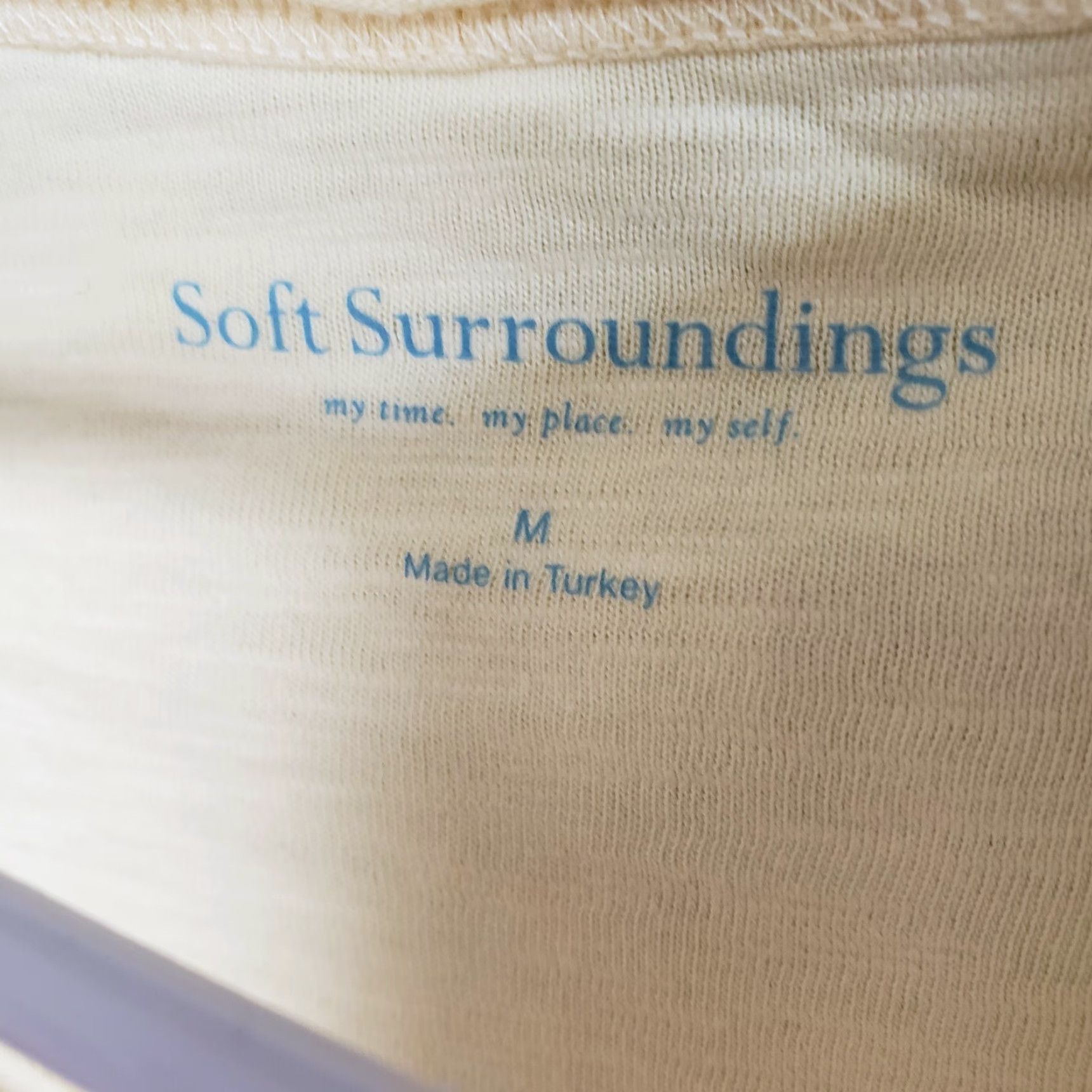 Soft Surroundings Soft Surroundings Henley Top Shirt Womens M Yellow Long Sleeve Cotton Size M / US 6-8 / IT 42-44 - 6 Thumbnail