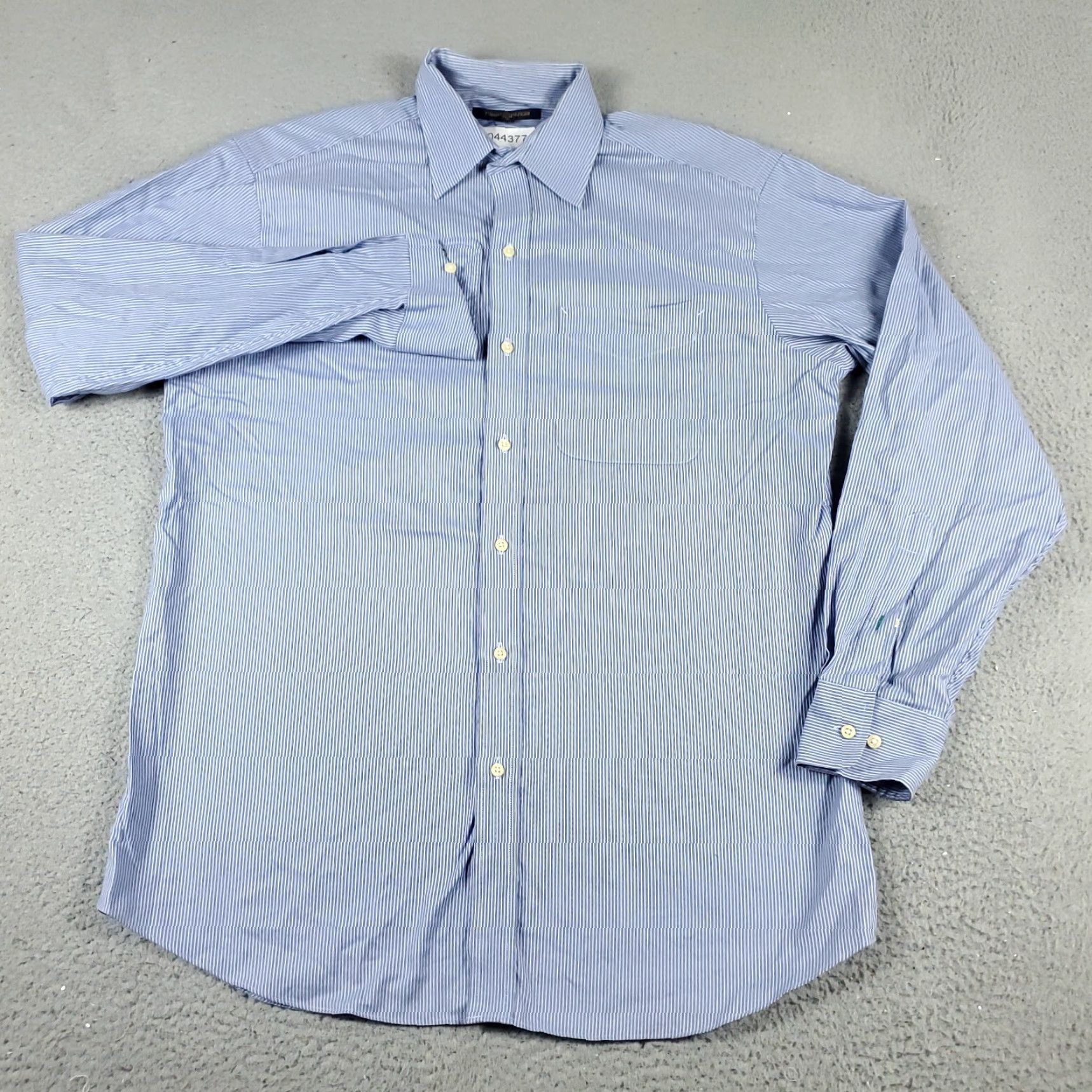 Tommy Hilfiger Tommy Hilfiger Casual Button-Up Shirt Mens Medium Blue Striped Long Sleeve Preppy Size US M / EU 48-50 / 2 - 2 Thumbnail