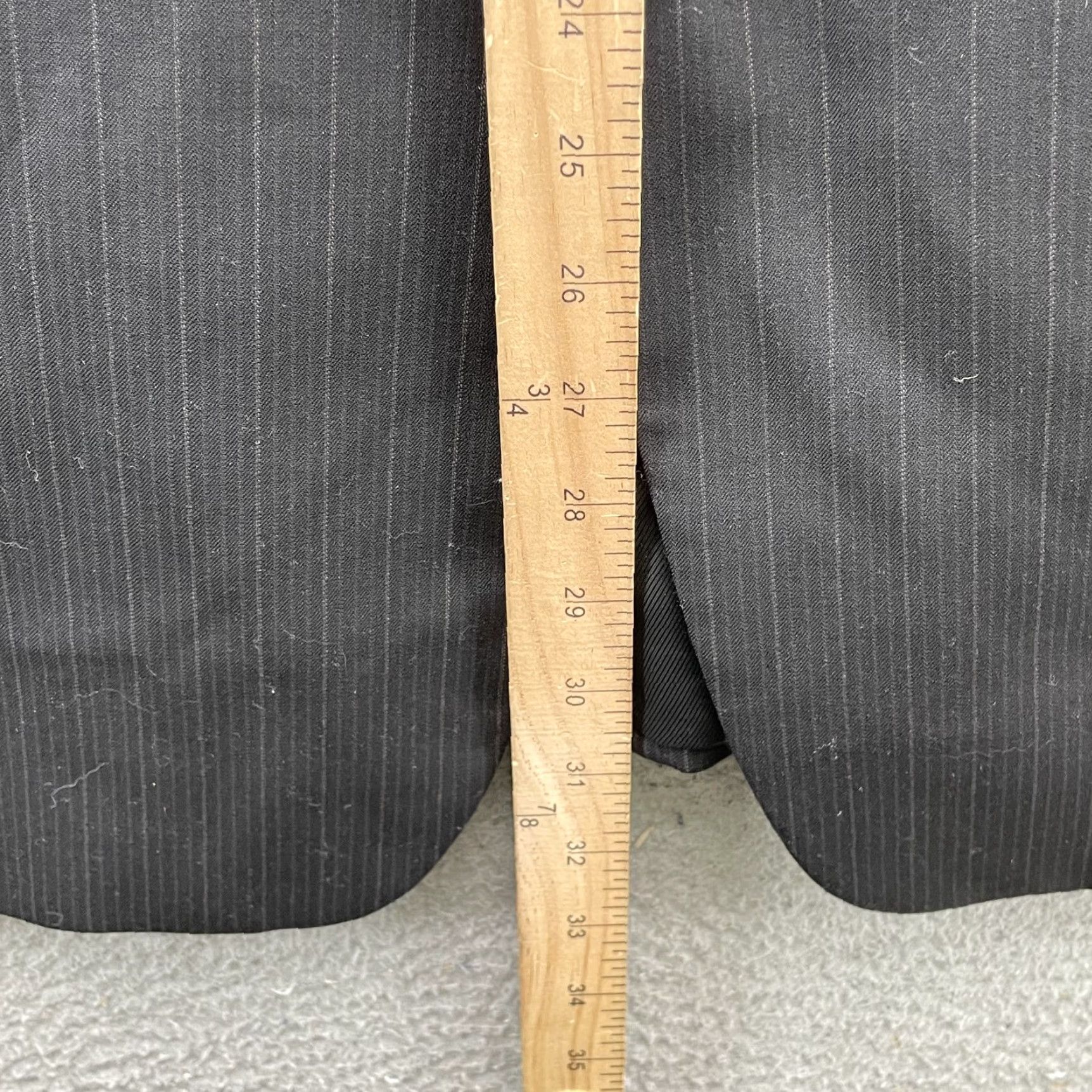 Vintage VINTAGE Andrew Fezza 100% Worsted Wool Blazer Men 44R Blue Pinstripe Business 90s Size 44R - 5 Thumbnail